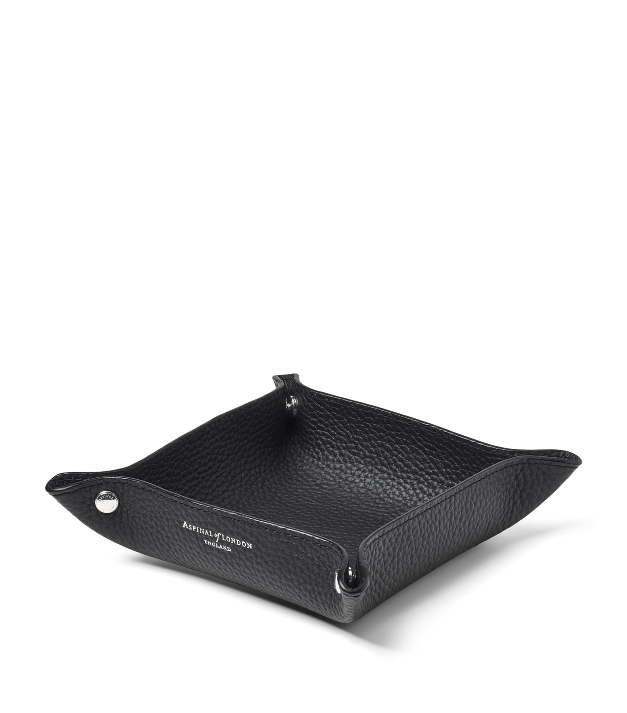 Aspinal Of London Medium Grained Leather Tidy Tray In Black