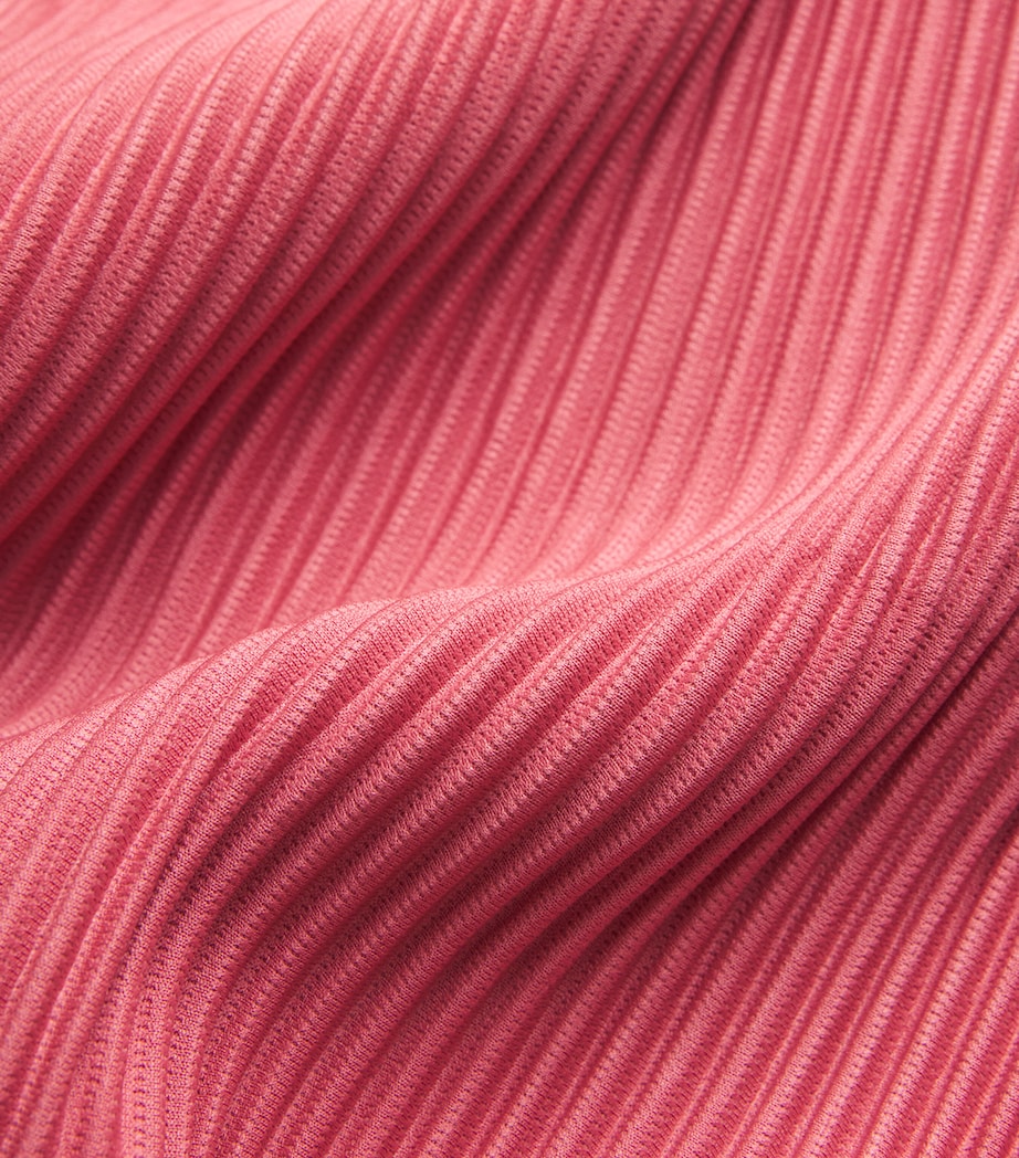 Pleated Straight Trousers 25-DUSKY RED Image 5