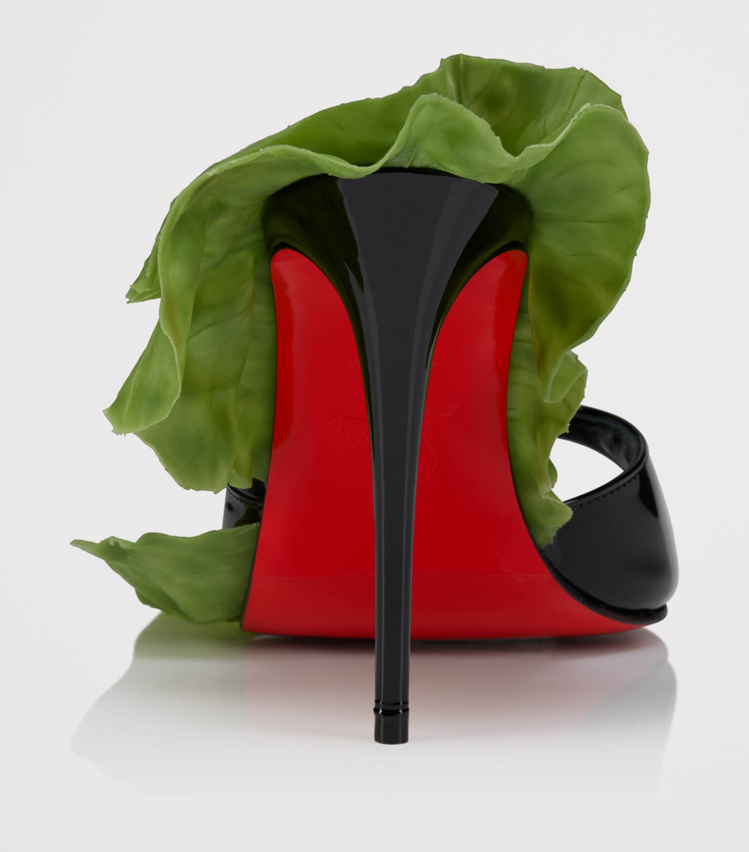 Christian Louboutin Einsnail On The Feet Patent Leather Mules 100 Image 3