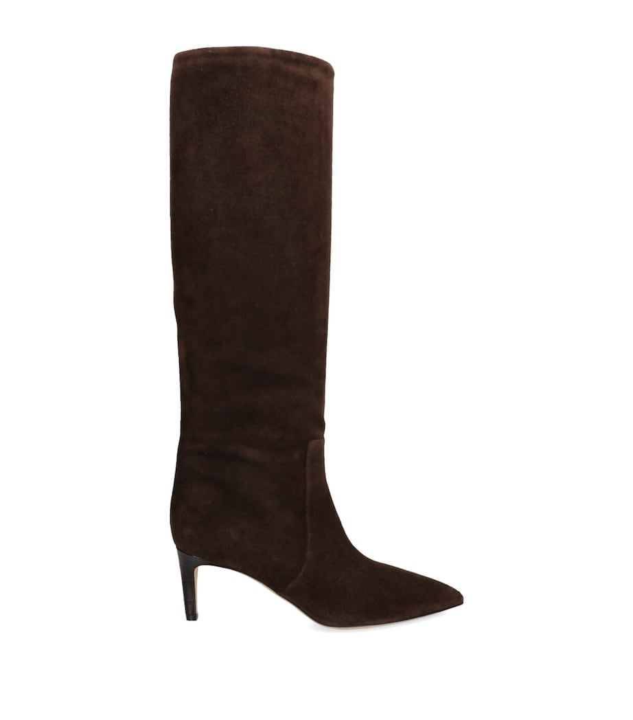 Suede Stiletto Heeled Boots 60 BROWN Image 1