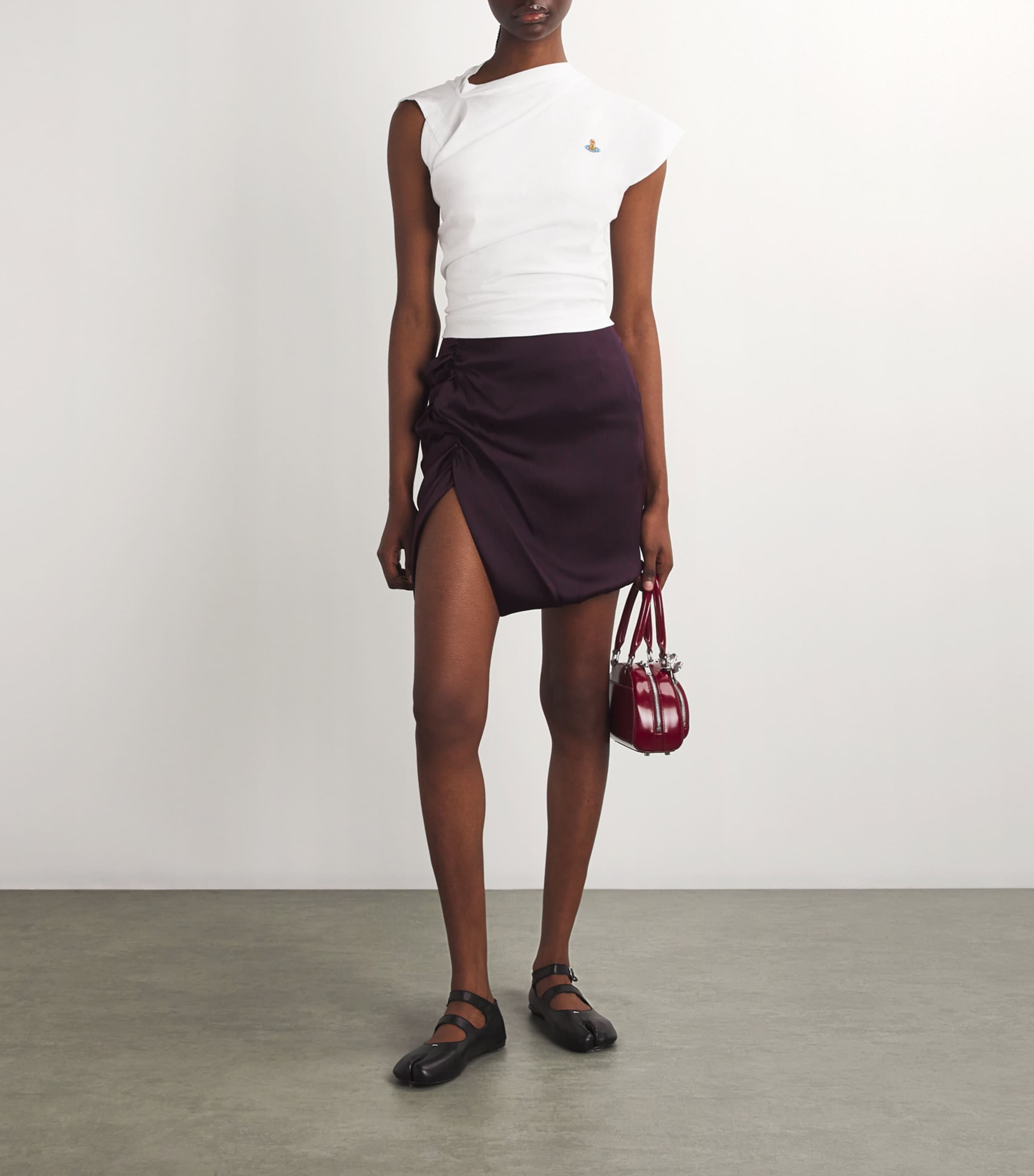 【Vivienne Westwood】Hebo Orb コットン ジャージー トップ Hebo Top in WHITE | Vivienne Westwood®