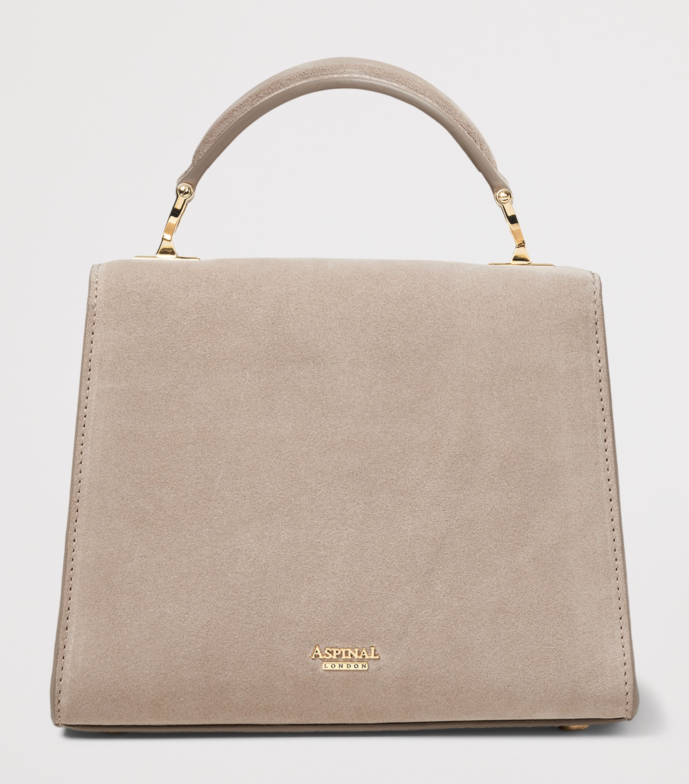 Aspinal Of London Midi Suede Mayfair 3 Top-Handle Bag Moleskin Image 4