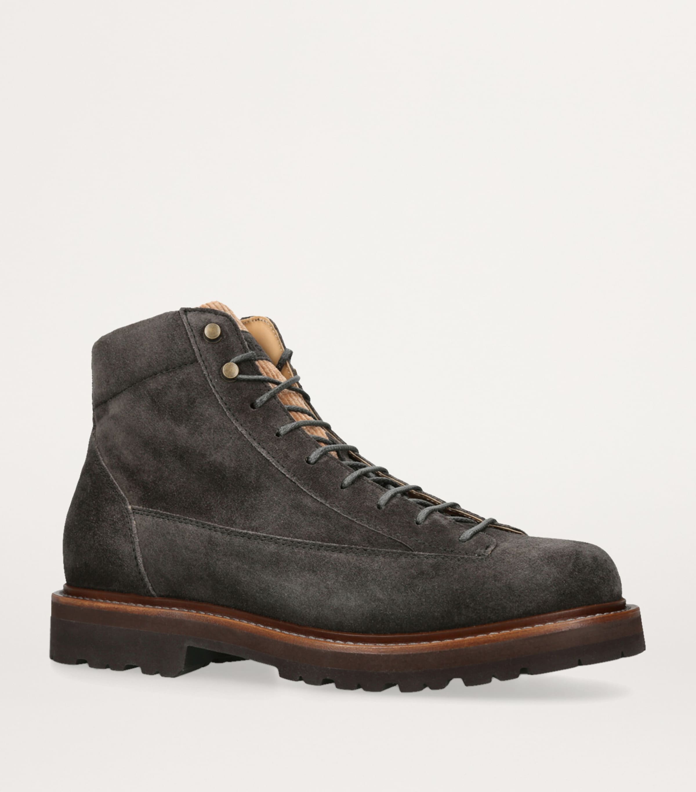 Brunello Cucinelli Suede Hiker Boots Grey/other Image 3