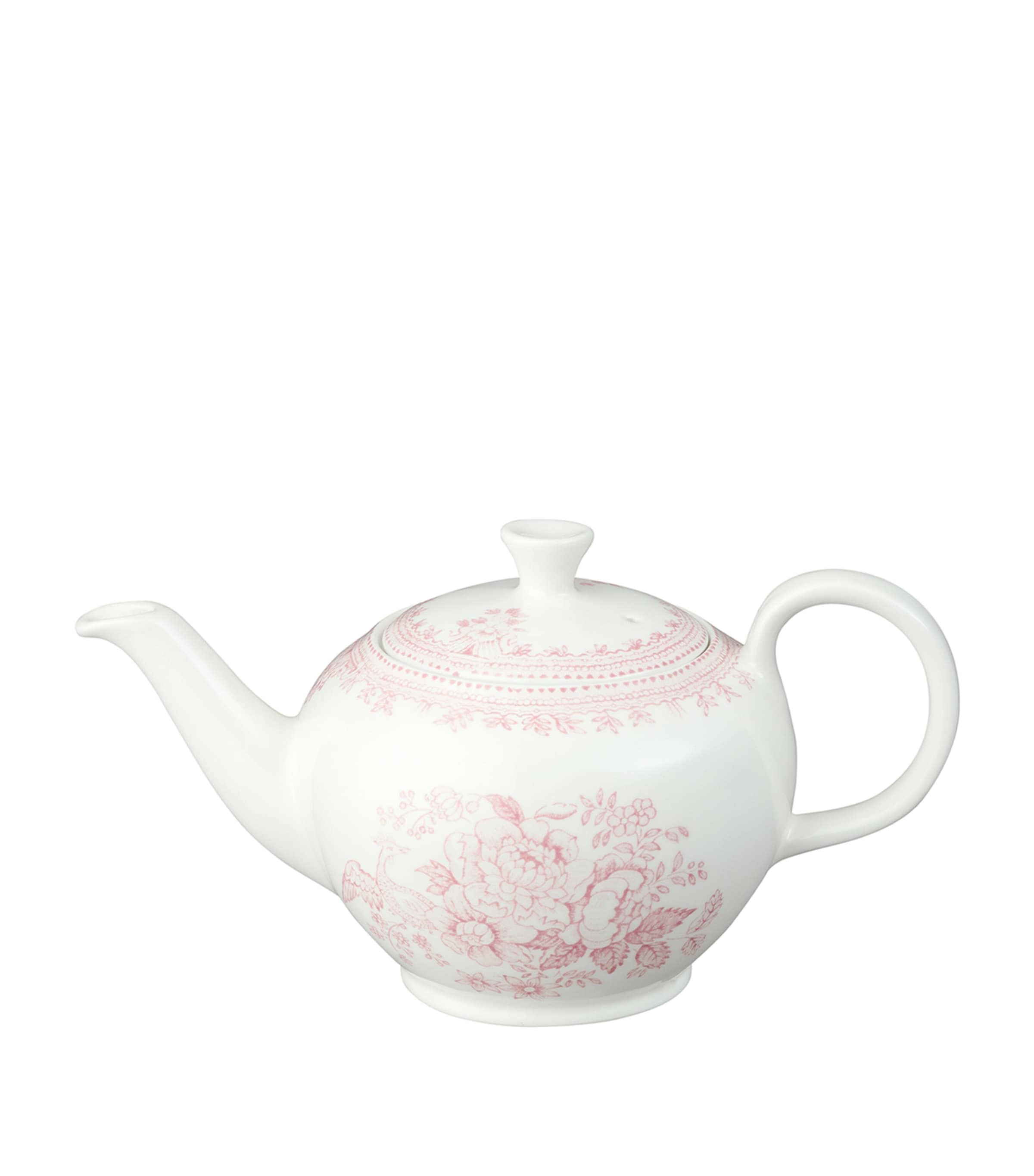 Burleigh Small Asiatic Pheasants Teapot In Pink