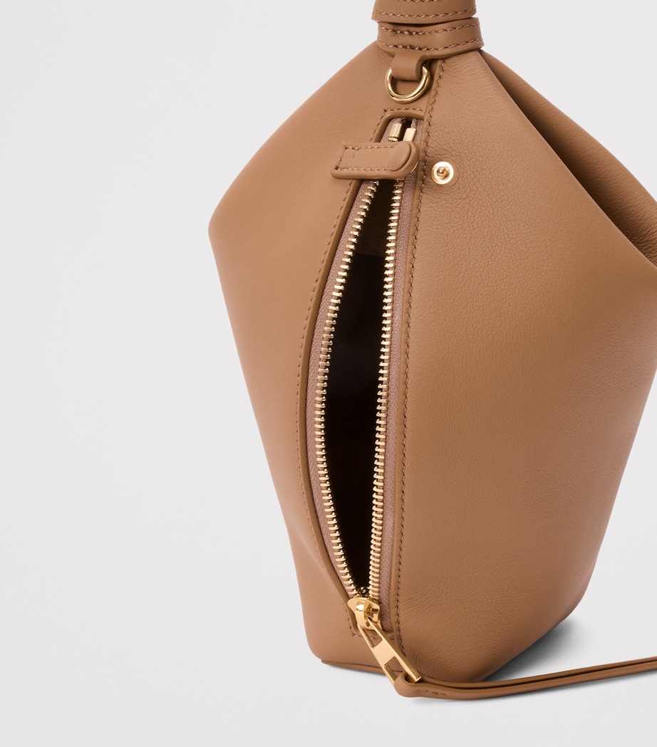 LOEWE Leather Scarf Backpack Mocha Image 5