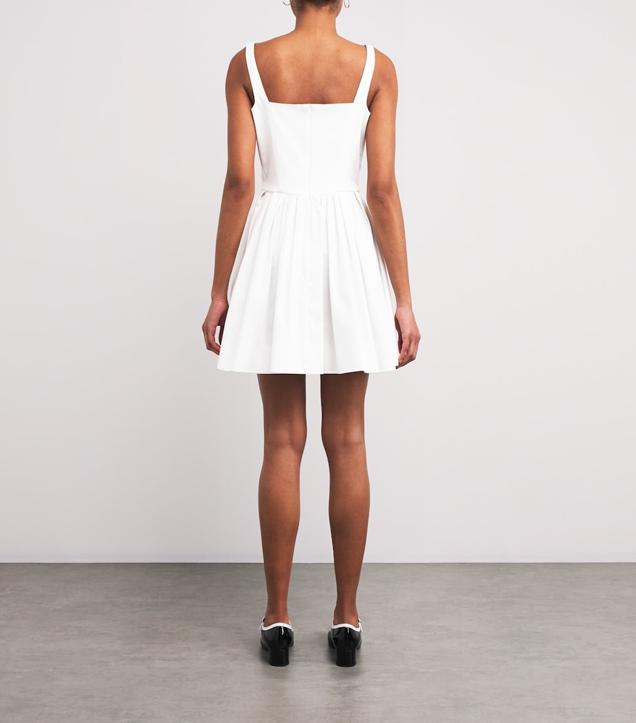 Stretch-Cotton Mini Dress WHITE Image 3
