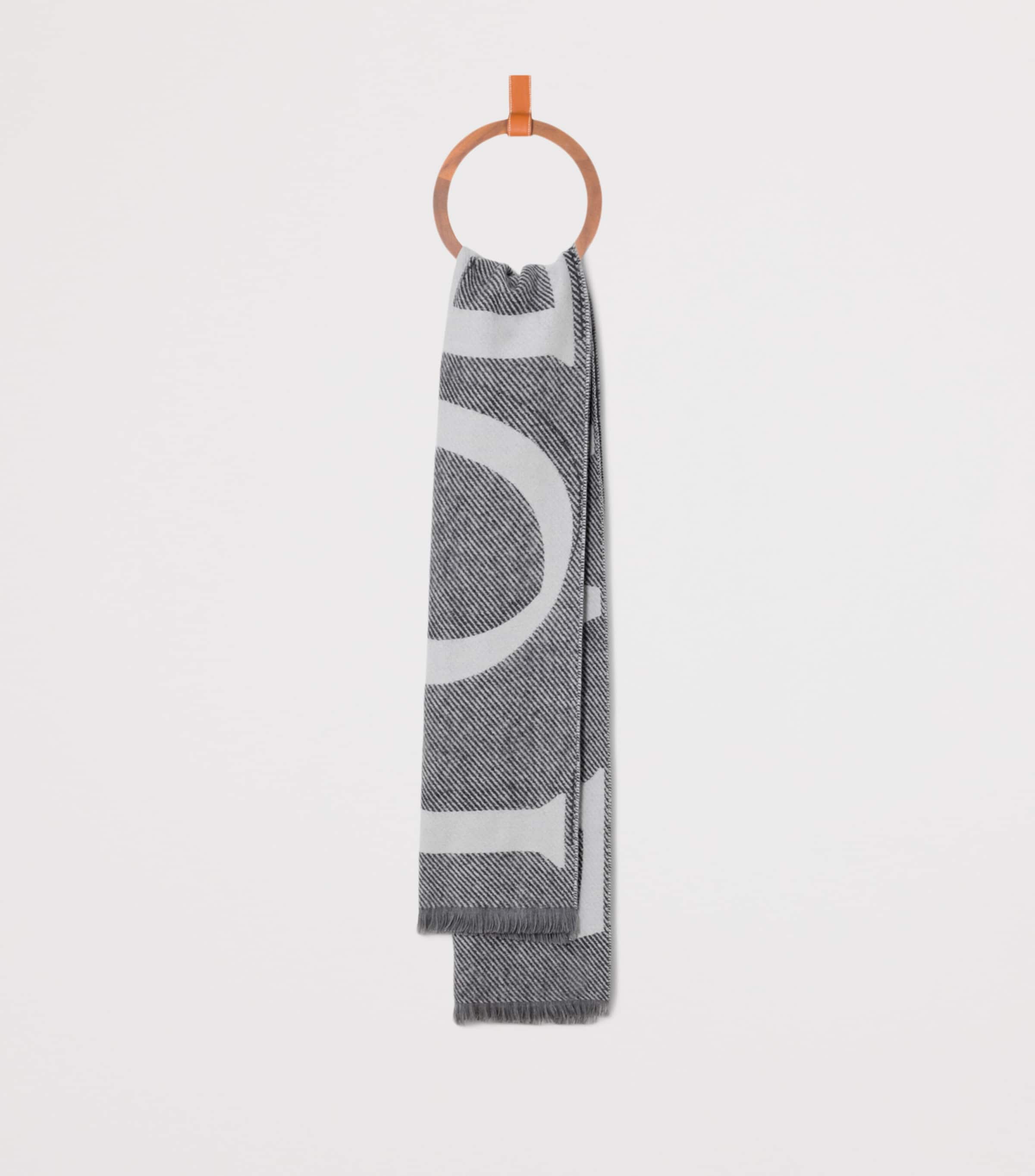 Cashmere-Wool Scarf LIGHT GREY/GREY Image 4
