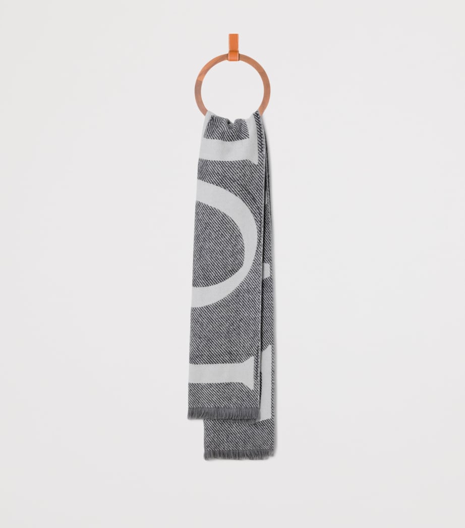 Cashmere-Wool Scarf LIGHT GREY/GREY Image 4