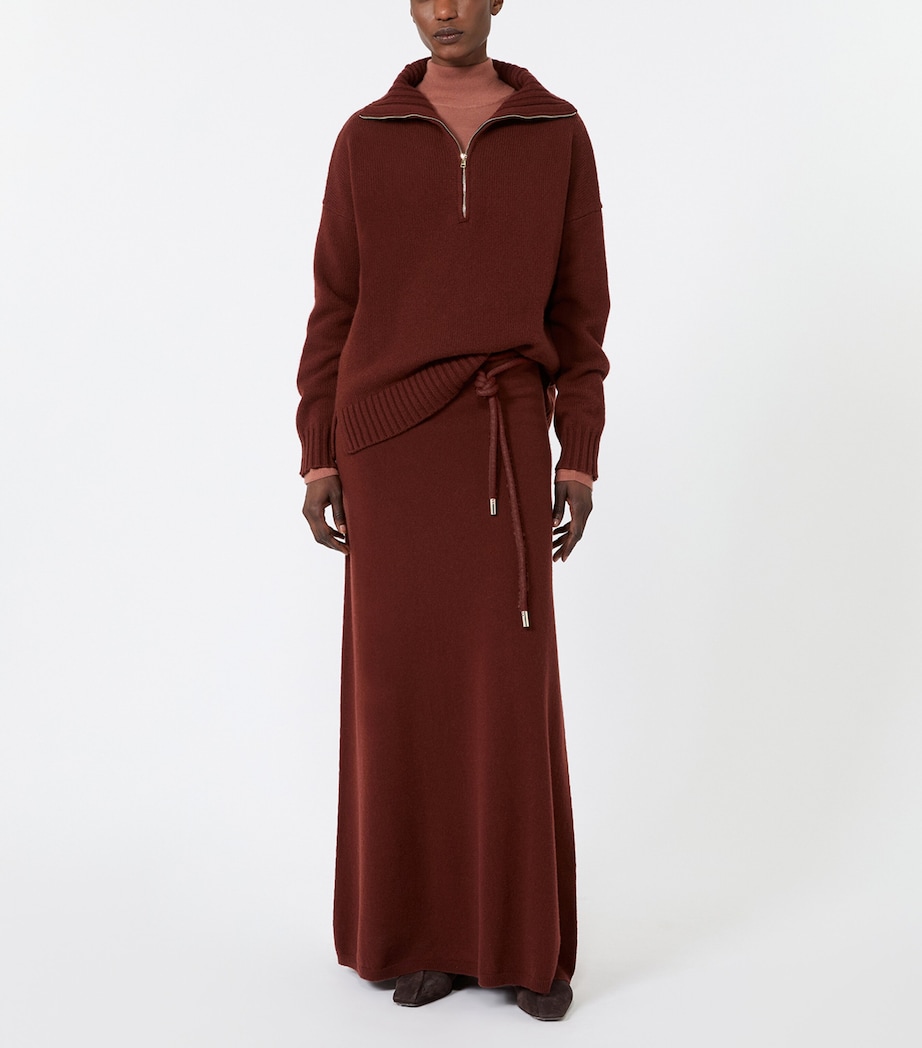 Max Mara Womens Cashmere Rollneck Sweater Terra Cotta Image 4