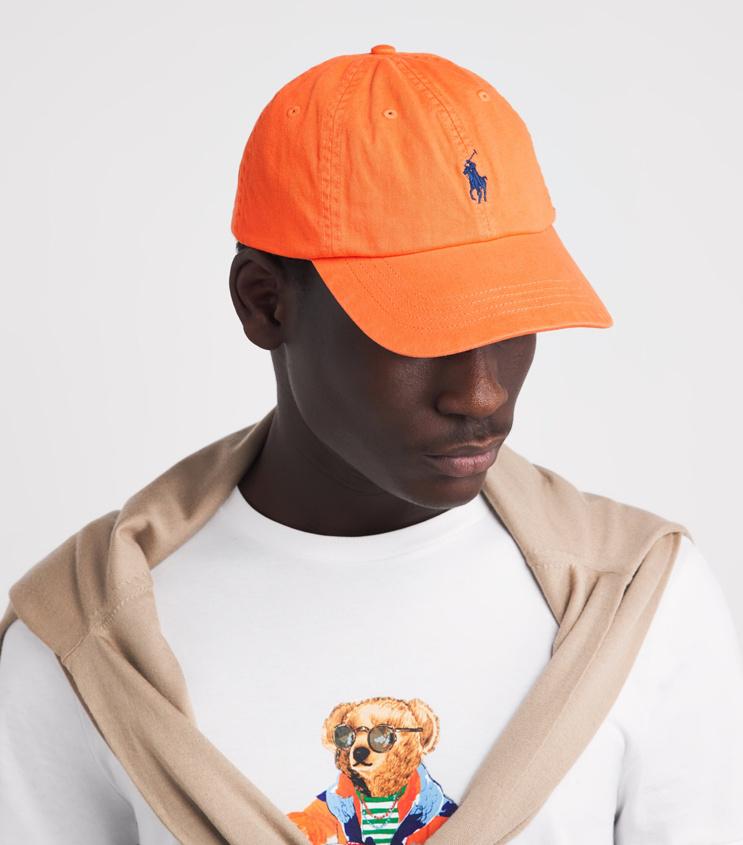 Polo Ralph Lauren Orange Cotton Polo Pony Baseball Cap | Harrods US