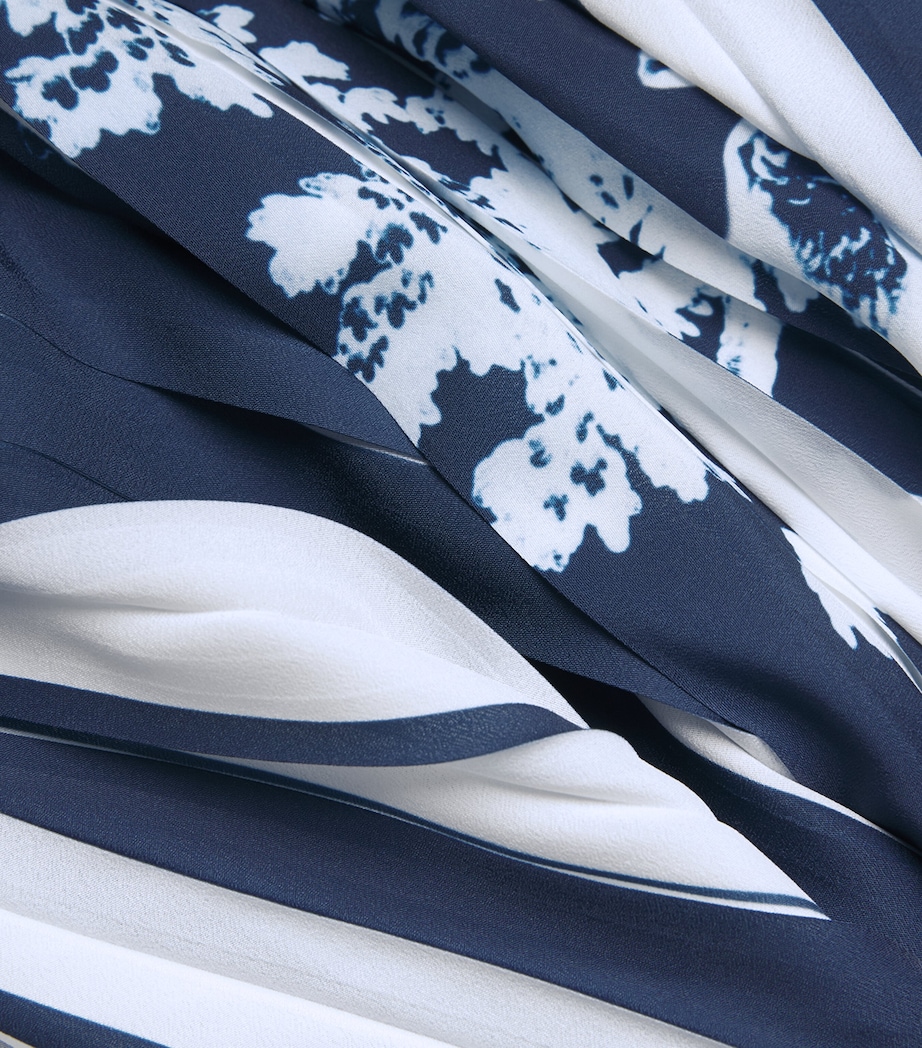 Crepe Pleated Midi Skirt CYANOTYP ETCHNG NAVY Image 5