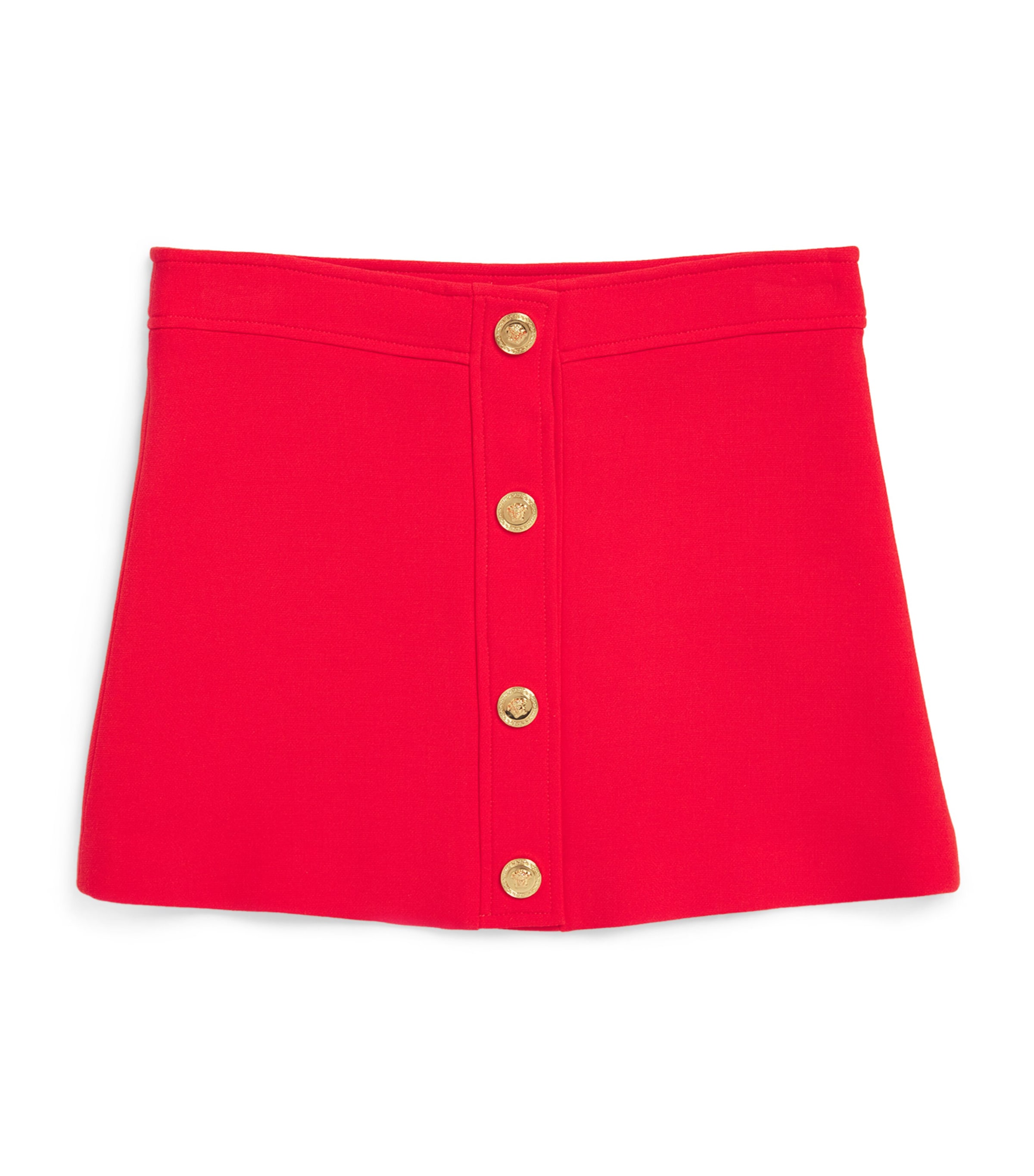 Versace Kids Stretch-Crepe Button-Embellished Skirt (6-14