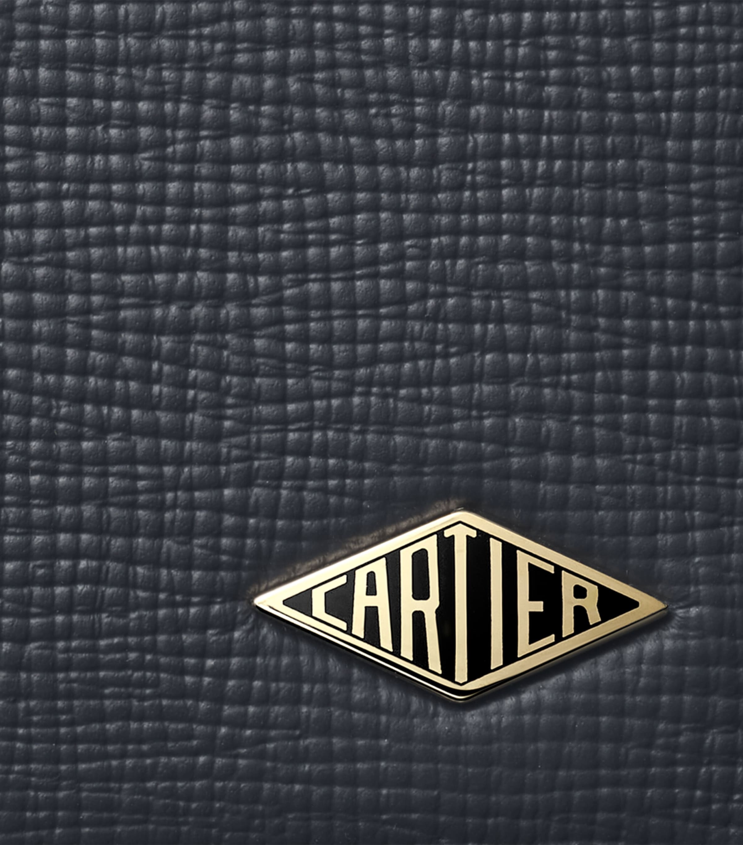 Leather Losange Bifold Card Holder GREY & BLUE Image 4