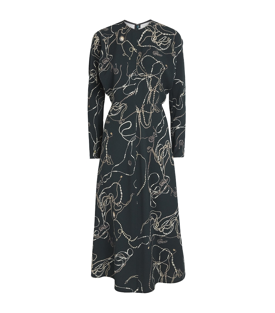 Printed Dolman Midi Dress 9453 DARK PINE Image 1