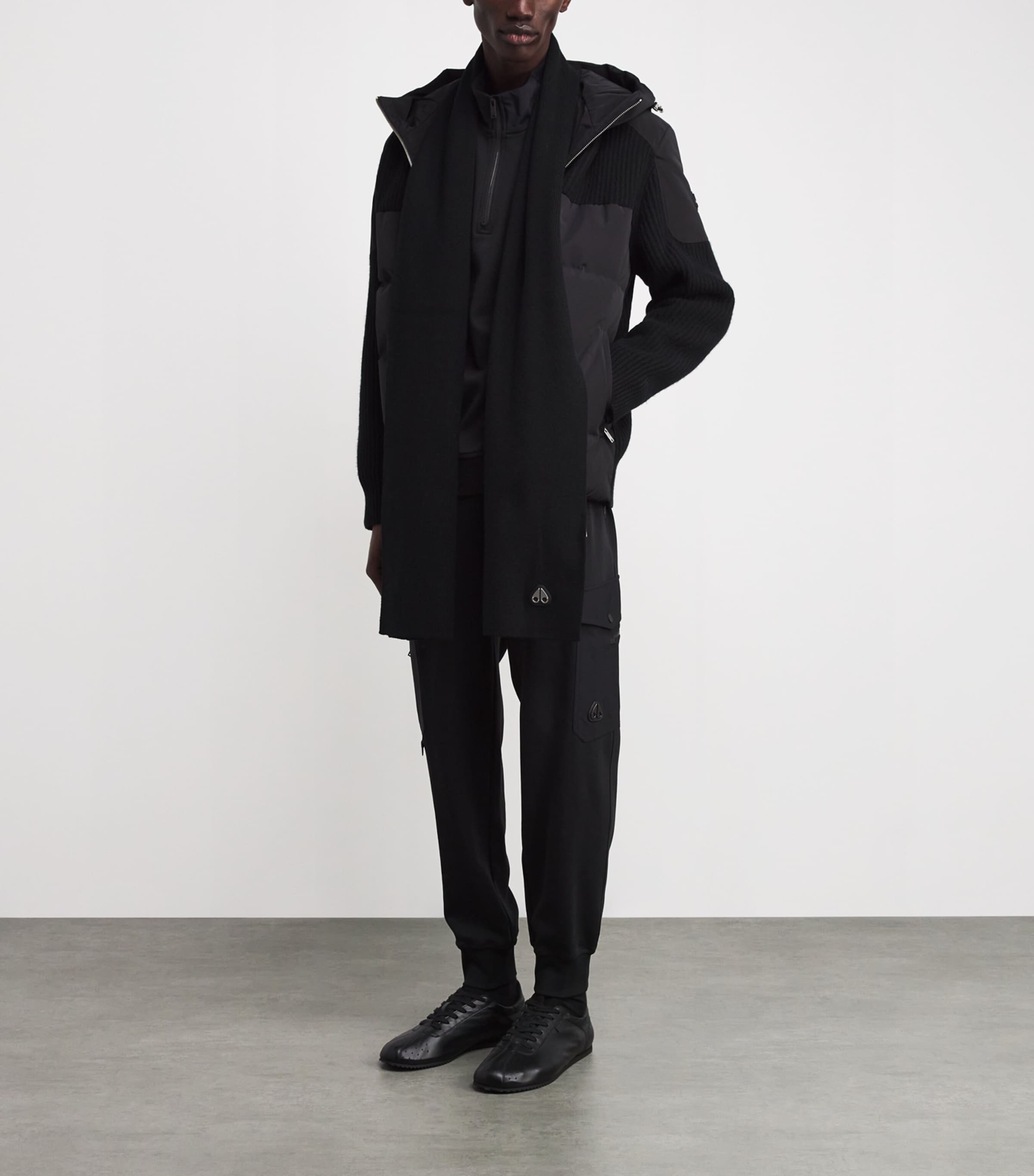 Wool Parnis Logo Scarf BLACK - 292 Image 3