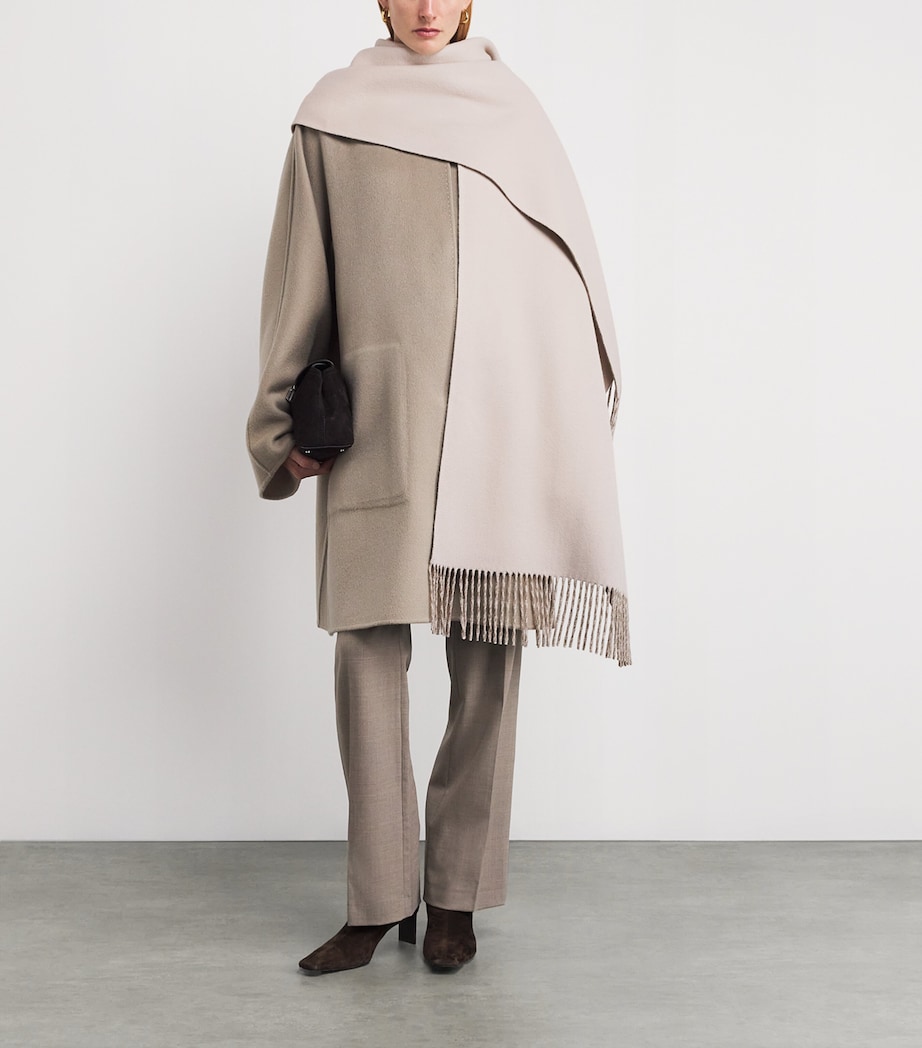 Cashmere Reversible Scarf Coat 0009105 OATML MLN/HC Image 2