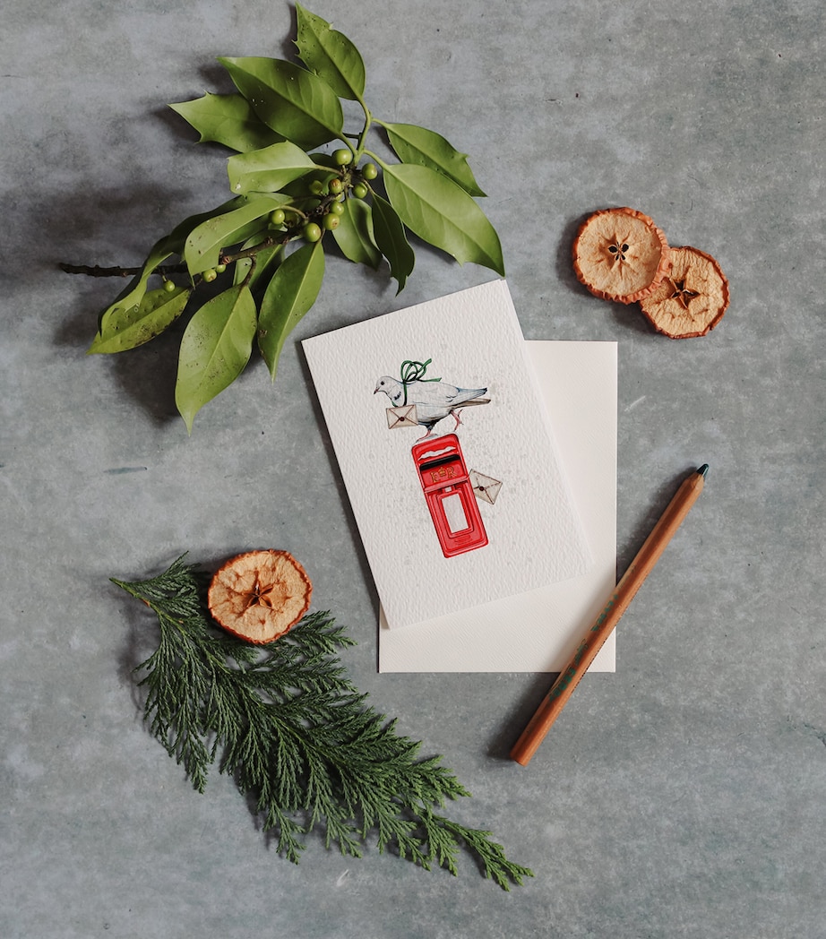 Pigeon with Mail Box Greeting Cards (Box of 6) MULTICOLOURED Image 3