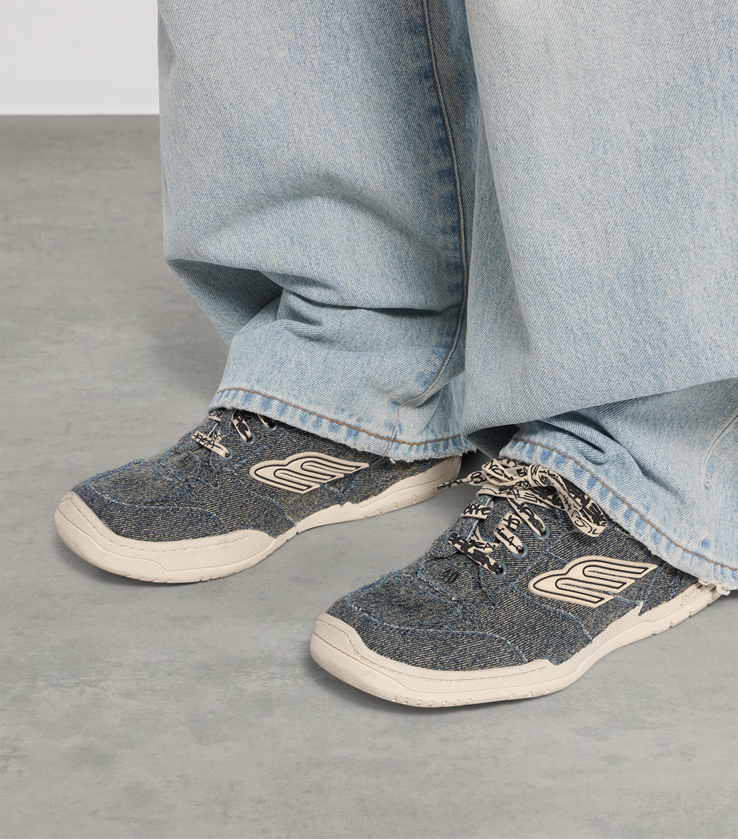 Balenciaga Denim Hamptons Sneakers Image 3