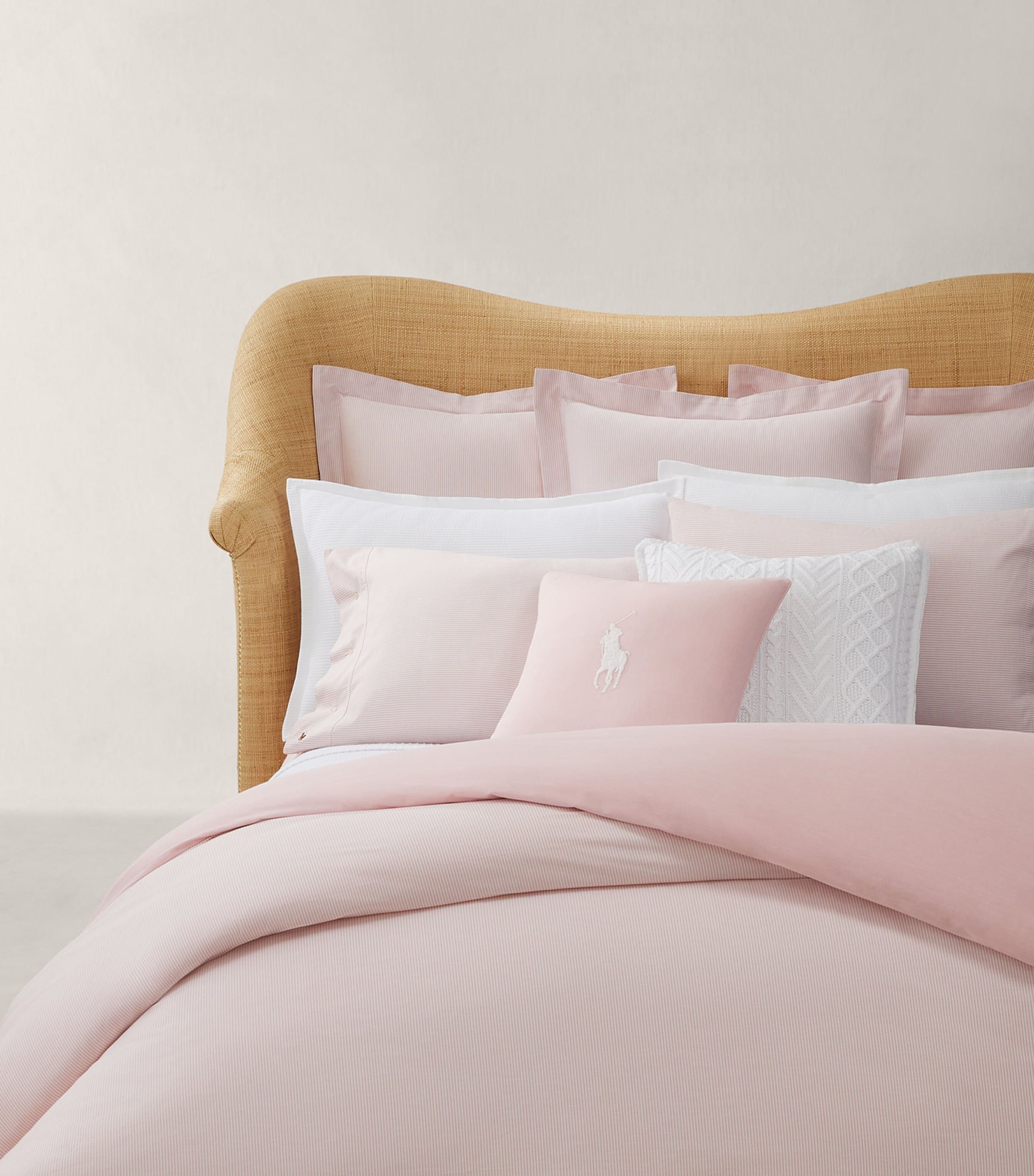Polo Ralph Lauren Oxford Double Duvet Cover In Pink