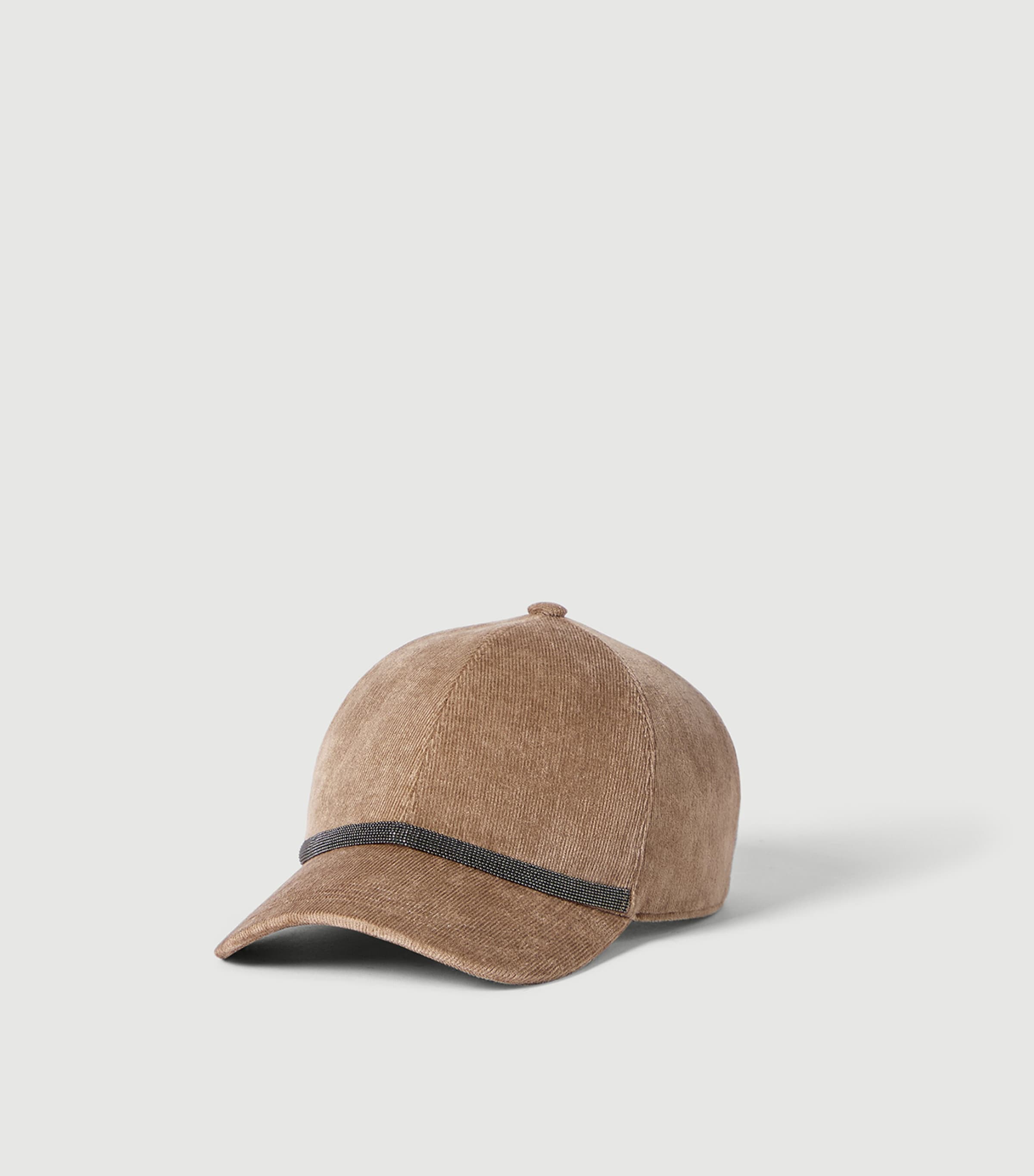 Brunello Cucinelli Corduroy Monili-Embellished Baseball Cap Image 2