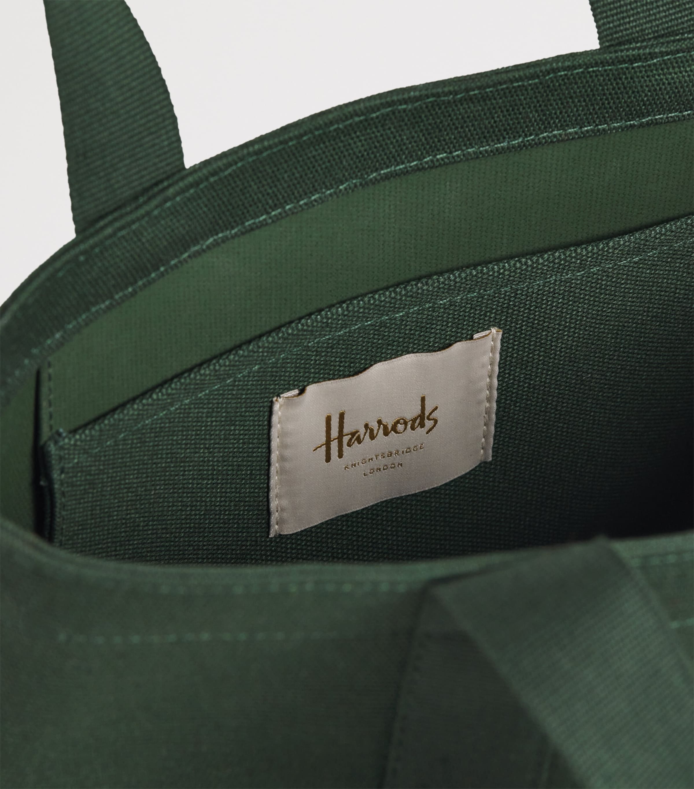 Harrods Canvas Horse Tote Bag Green Image 4