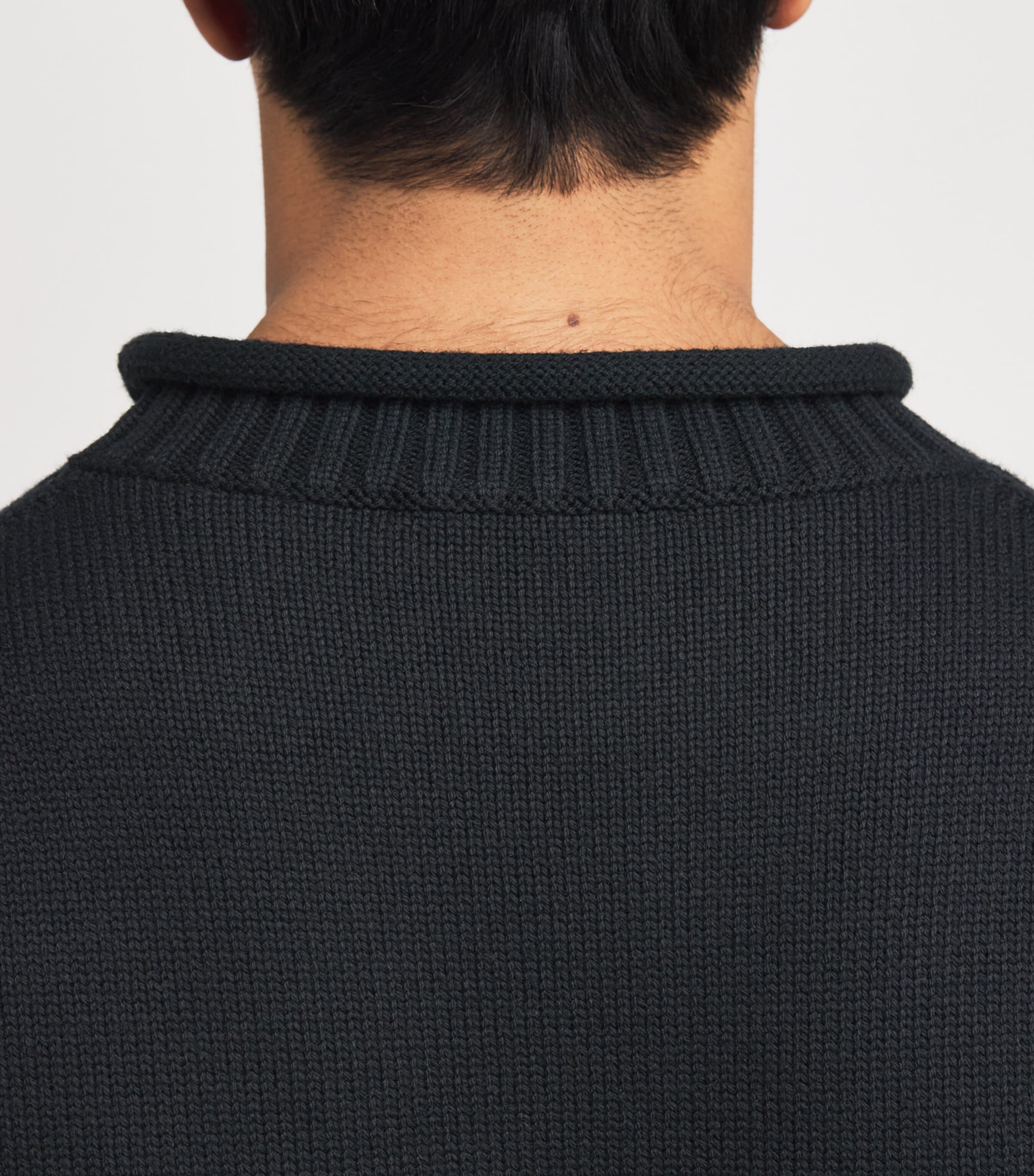 Merino Wool-Cotton Sweater BLACK Image 6
