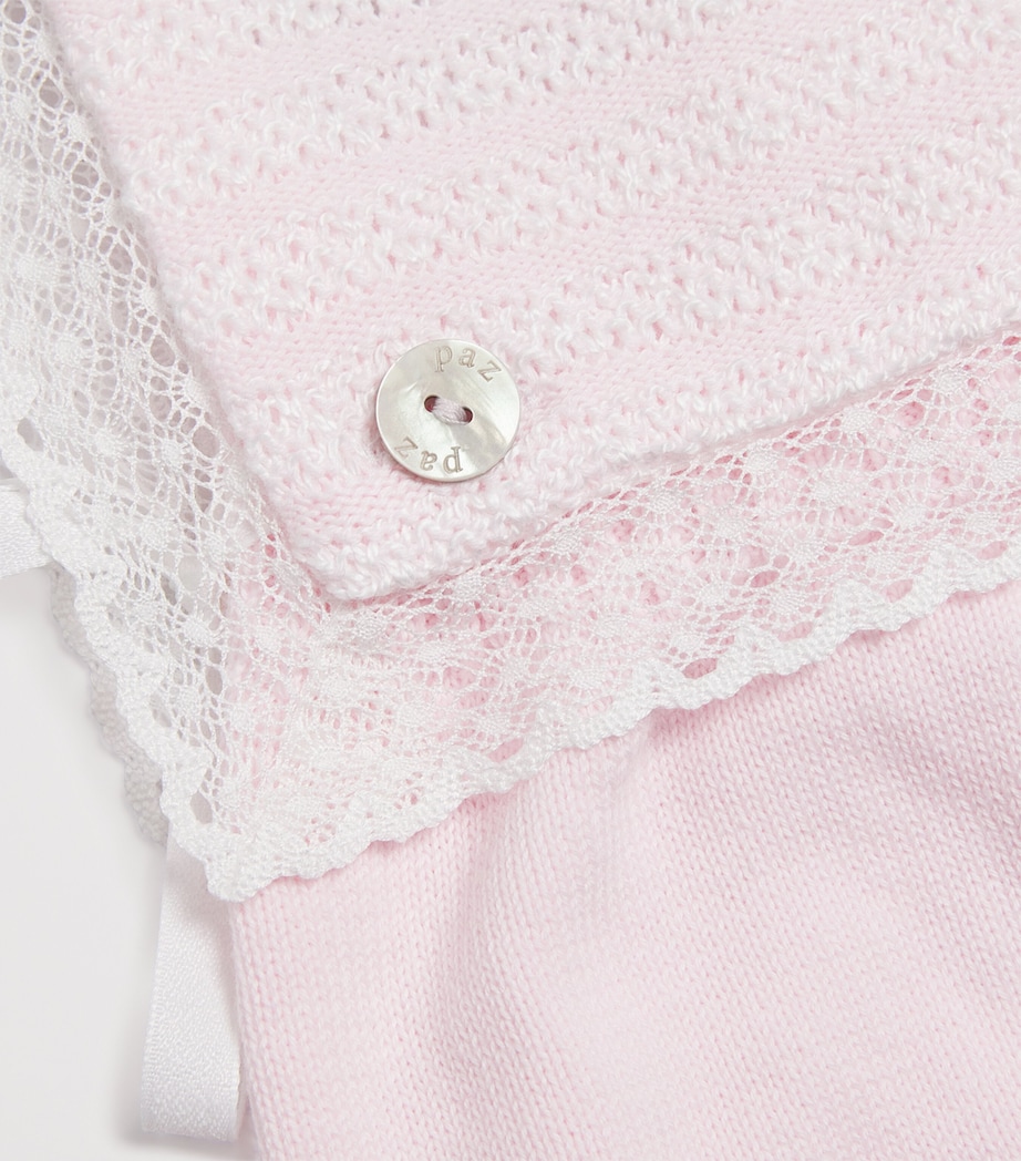 Cotton Alaia Playsuit (1-12 Months) 3701 H82 PINK/WHITE Image 3