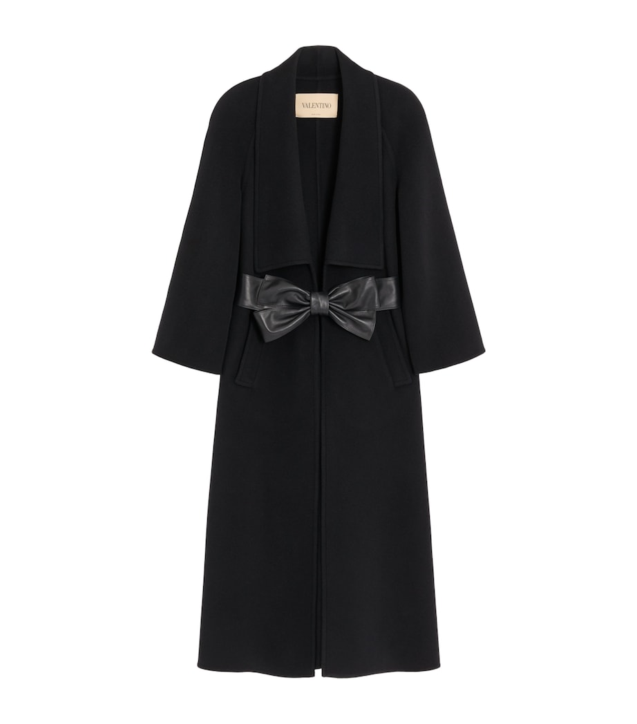 Valentino Womens Virgin Wool-Cashmere Belted Coat Image 1