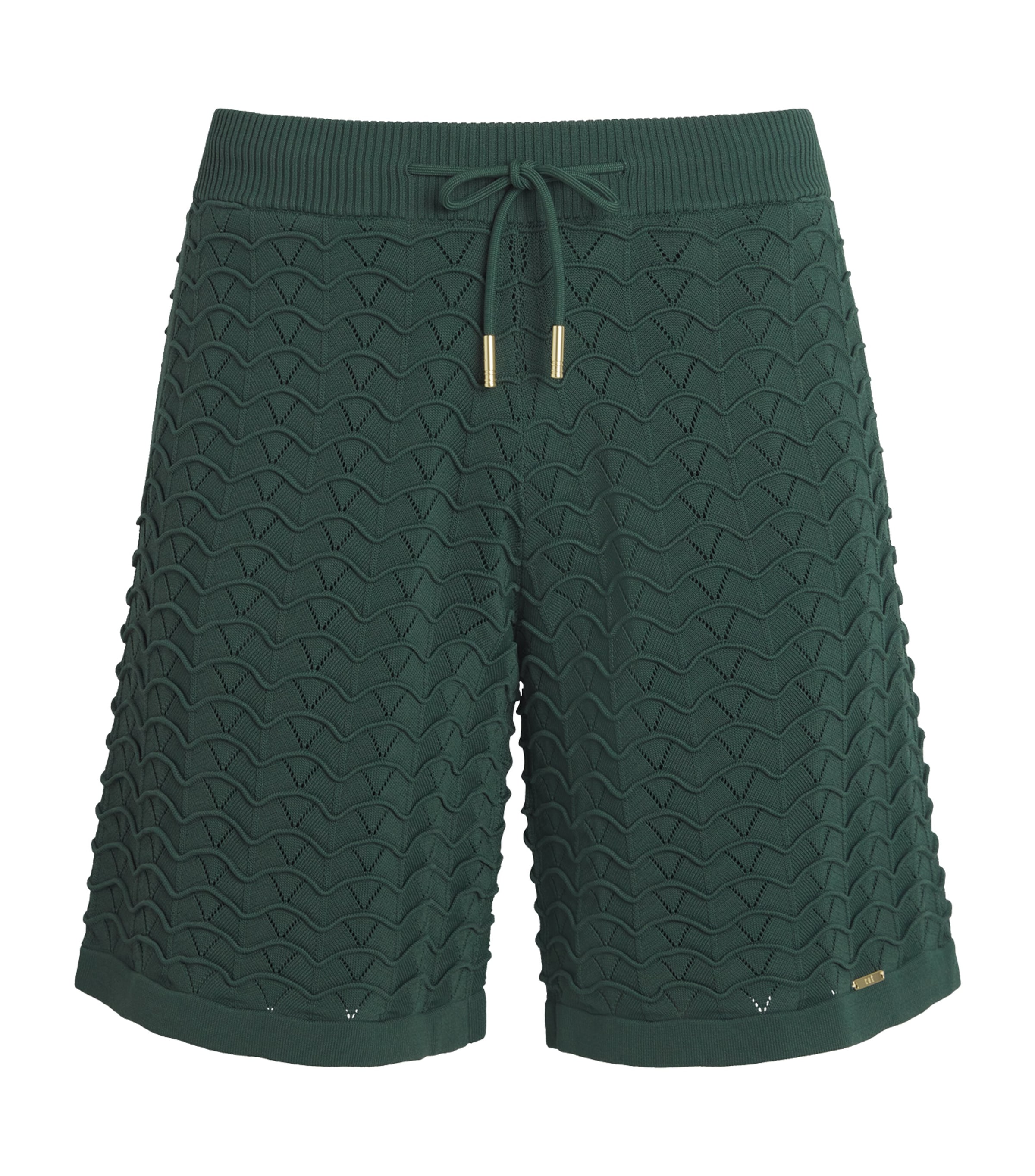 Che Ripple Knitted Shorts In Green