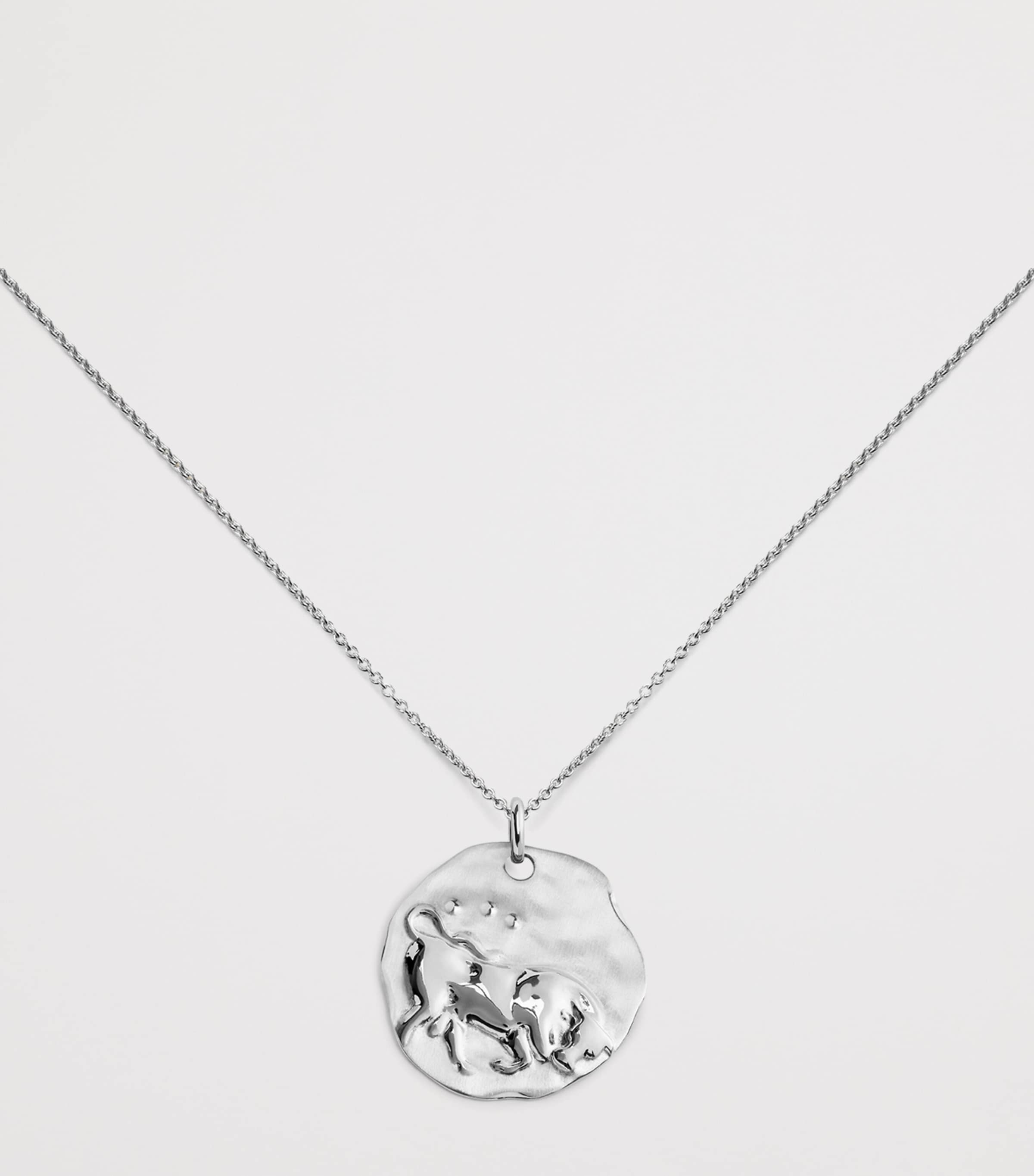 Monica Vinader Sterling Silver Taurus Zodiac Necklace Sterling Silver Image 4