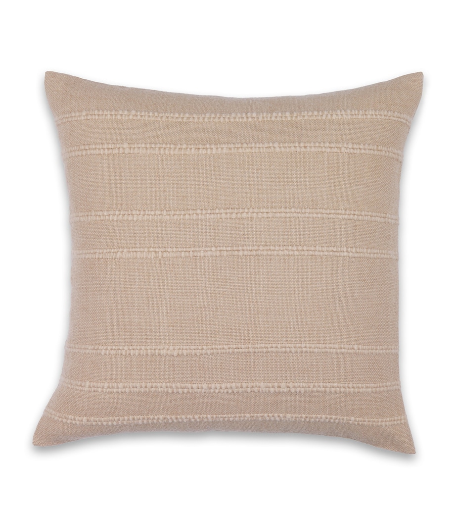 Wool Alpaca Ribbed Cushion Case (50cm x 50cm) BEIGE Image 1