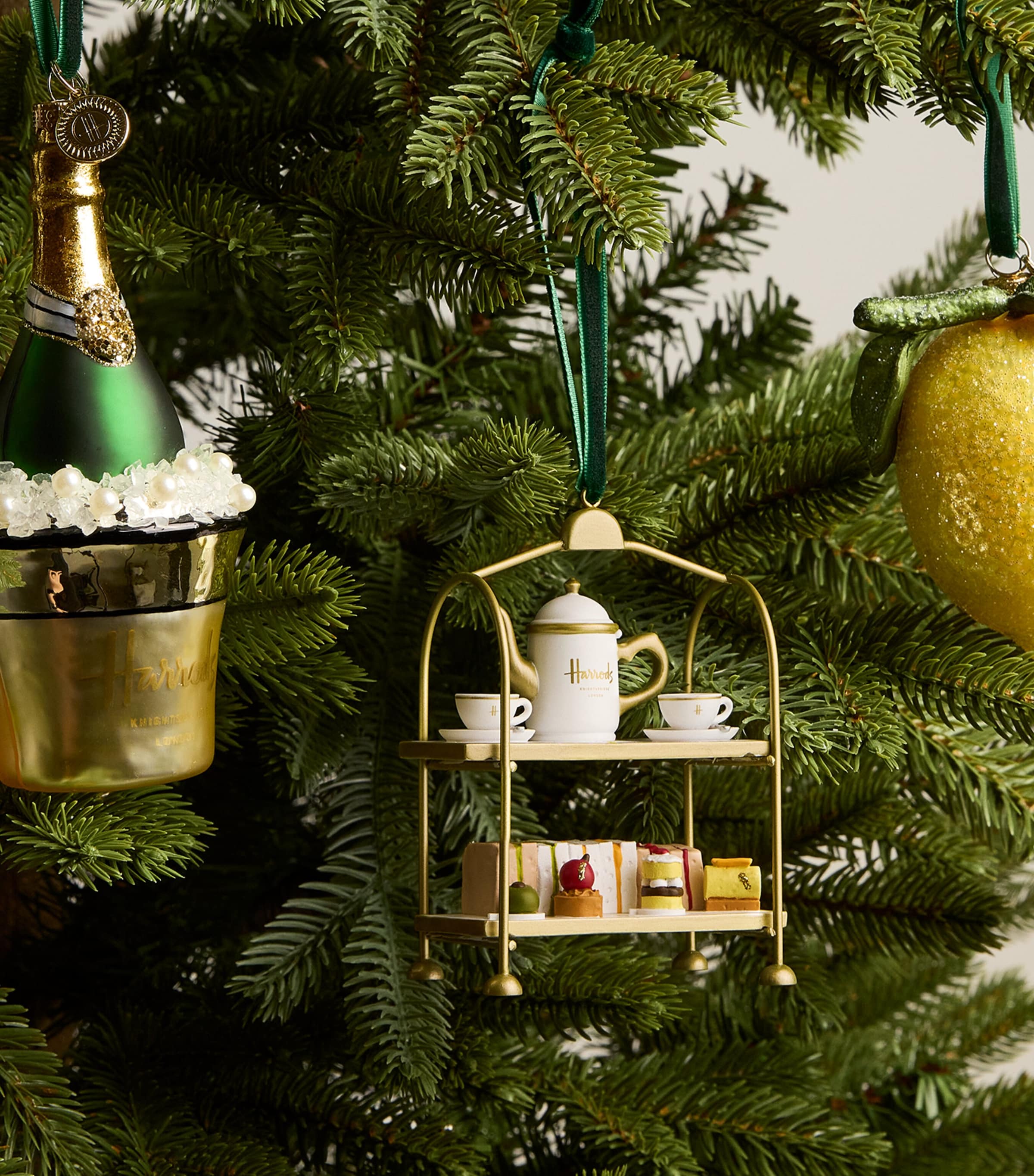 Afternoon Tea Stand Tree Decoration GOLD Image 2