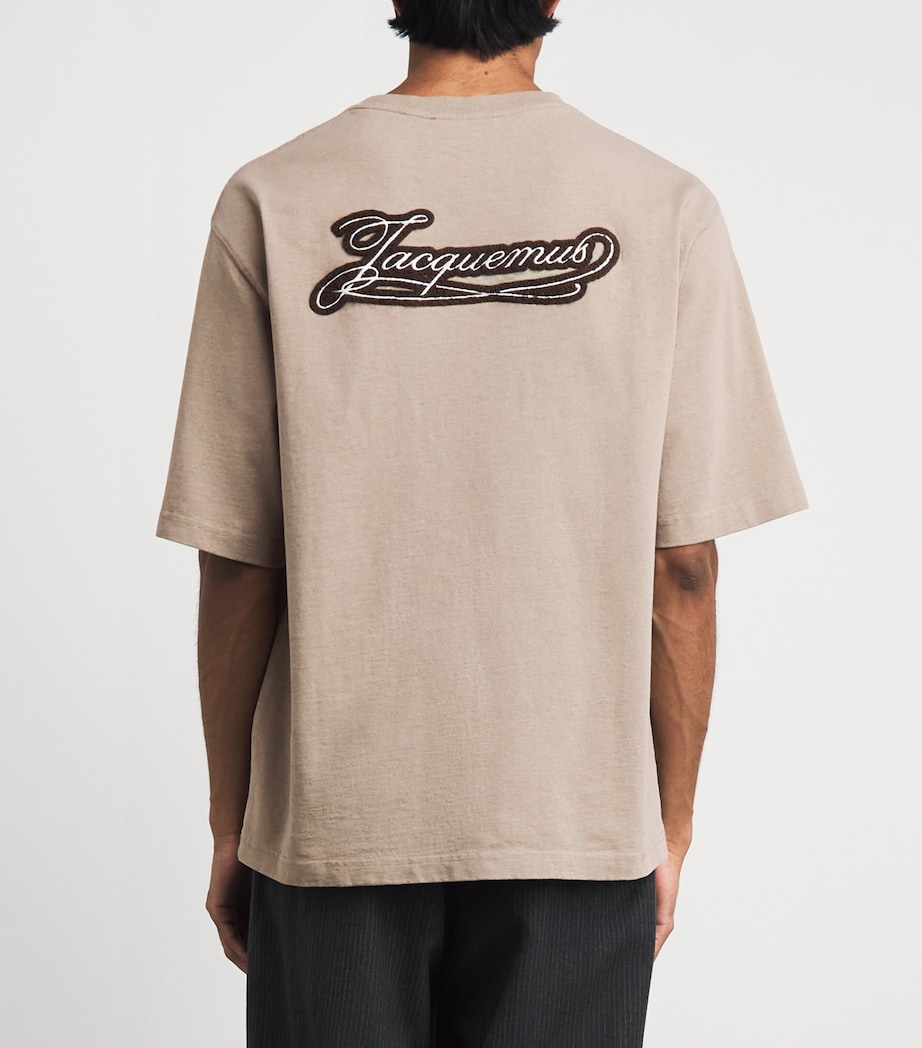 Jacquemus Mens Cotton Torneo T-Shirt Beige Image 5
