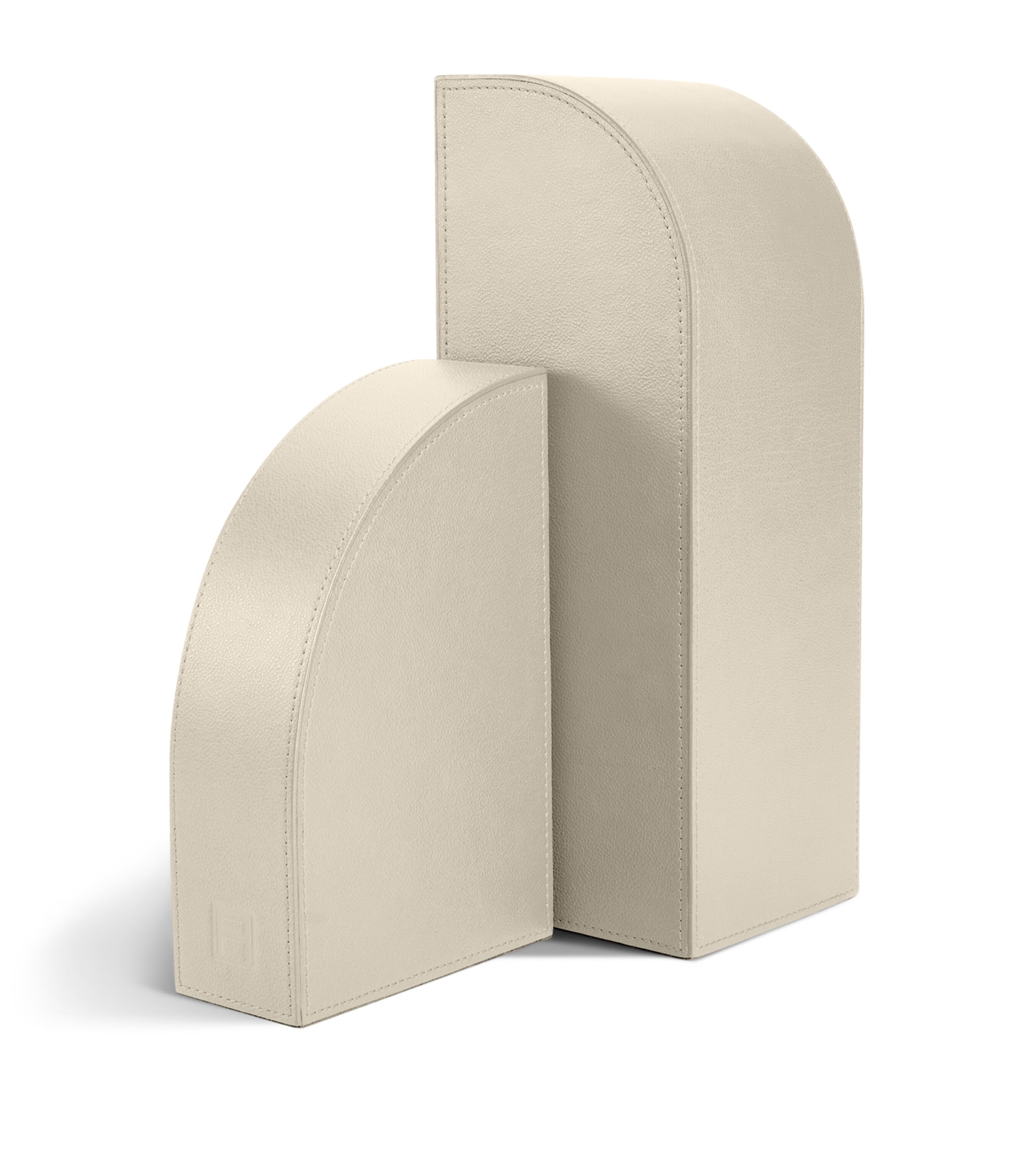 Leather Left Cubist Bookend STONE Image 1