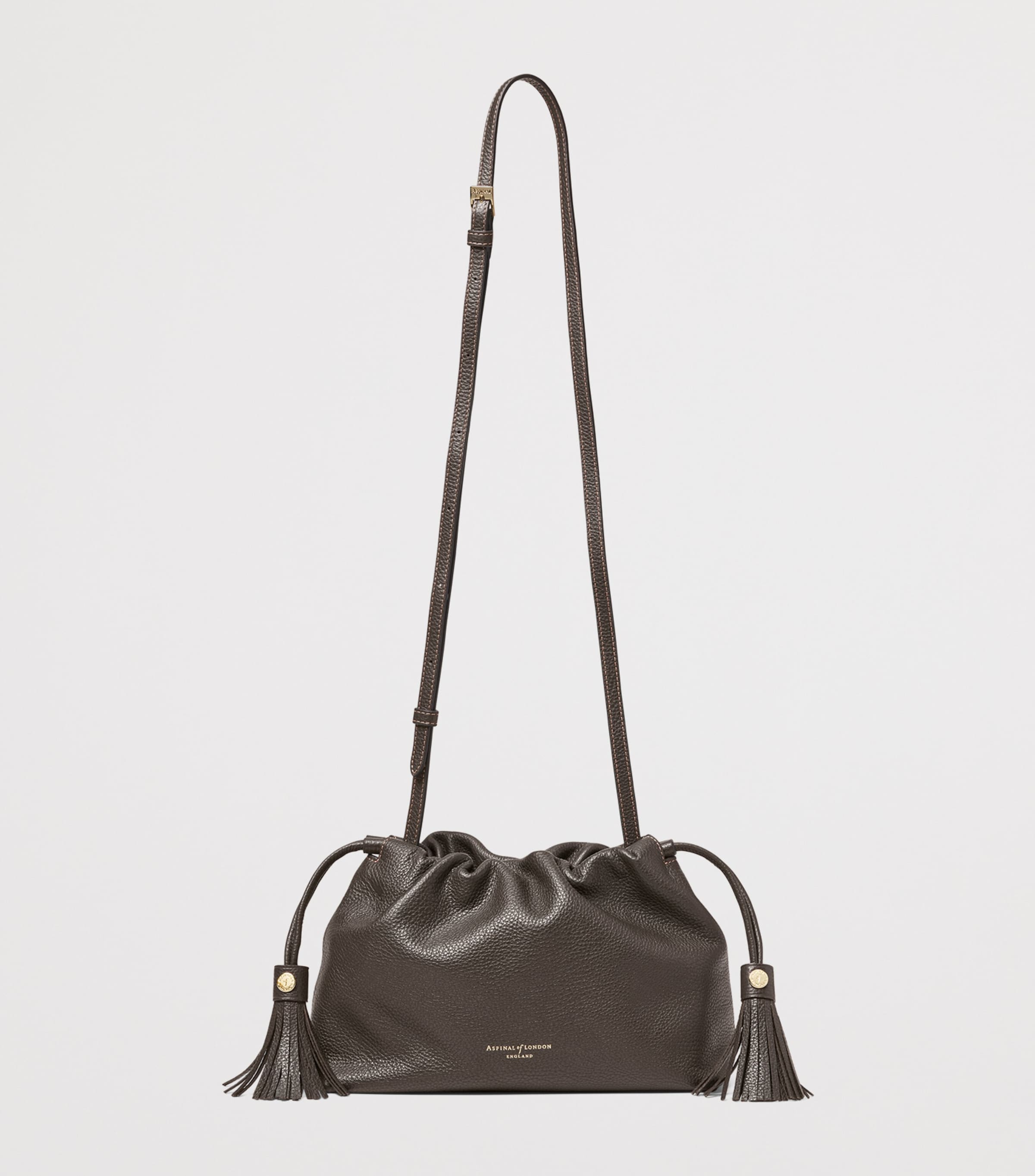 Aspinal Of London Leather East West Hudson Cross-Body Bag Darkbrown Image 2