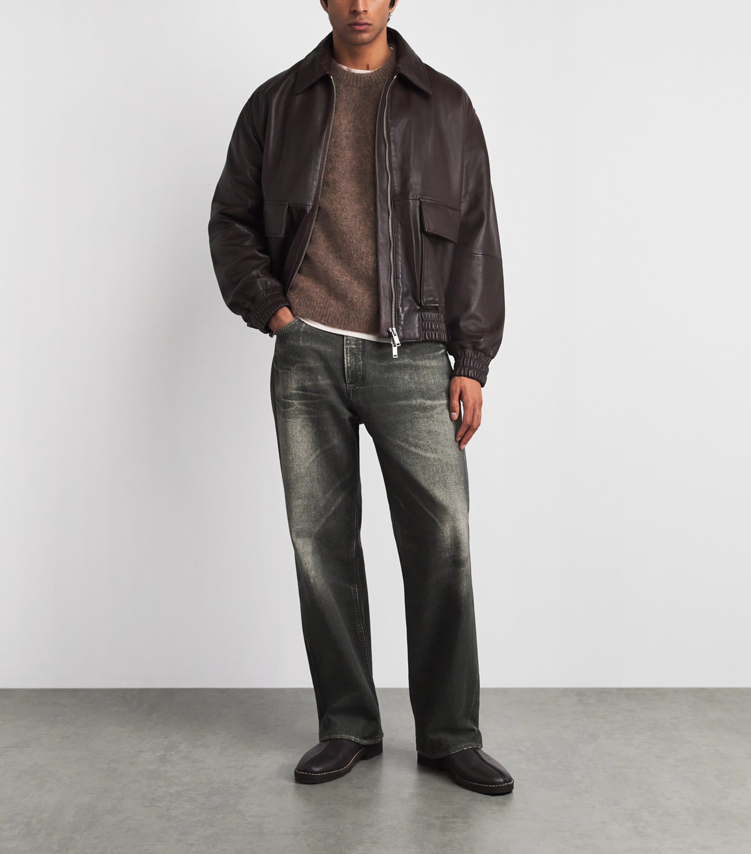 NN.07 Mens Alpaca-Blend Russell 60012 Sweater Mable Husk Image 2