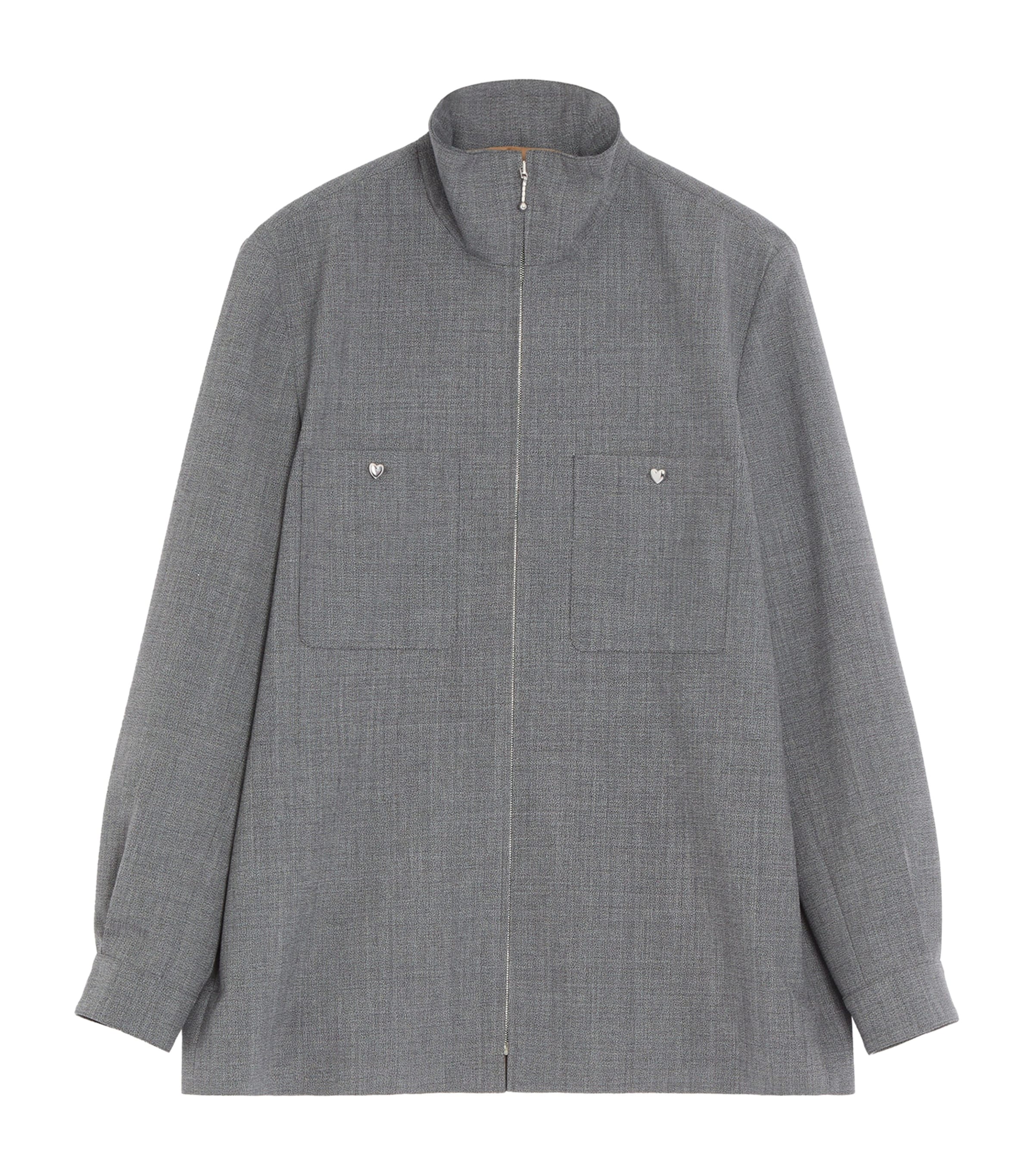 Valentino Garavani Mens Heart Embellished Overshirt Image 1