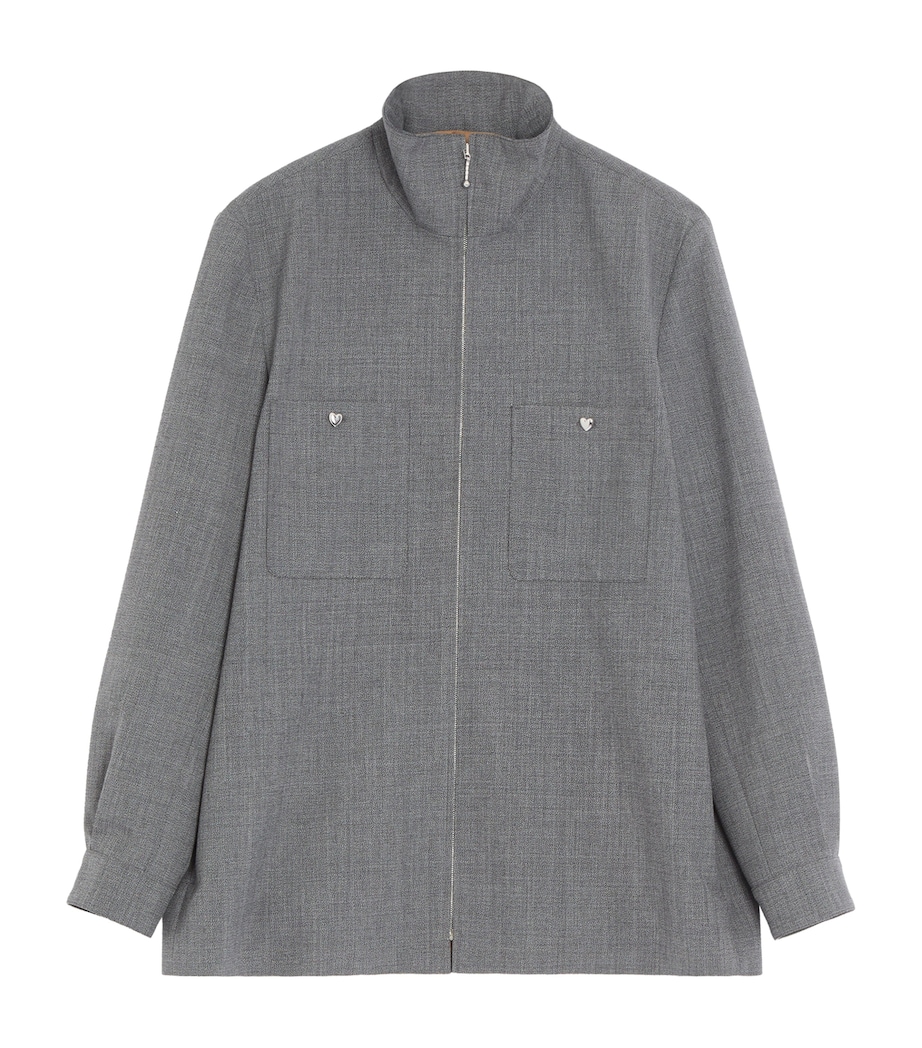 Valentino Garavani Mens Heart Embellished Overshirt Image 1