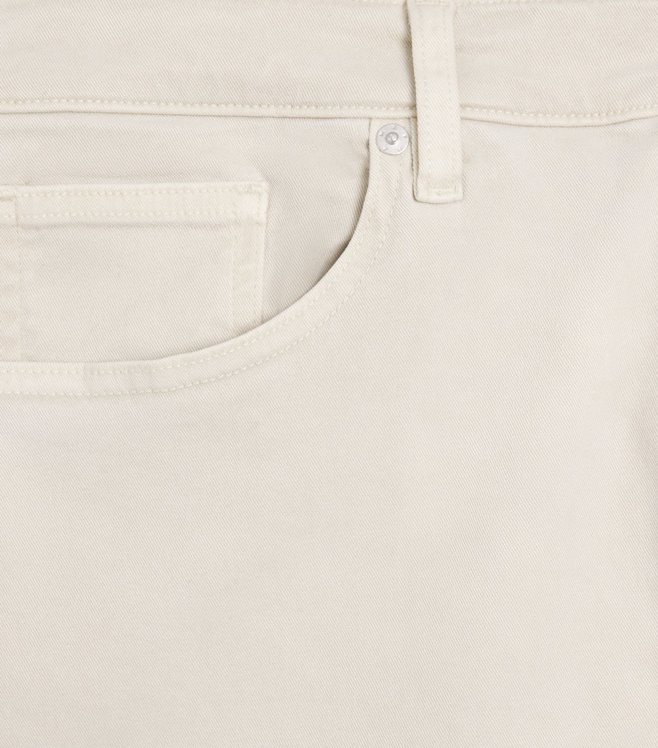 FRAME Mens The Modern Straight Jeans Milk Beige Image 6