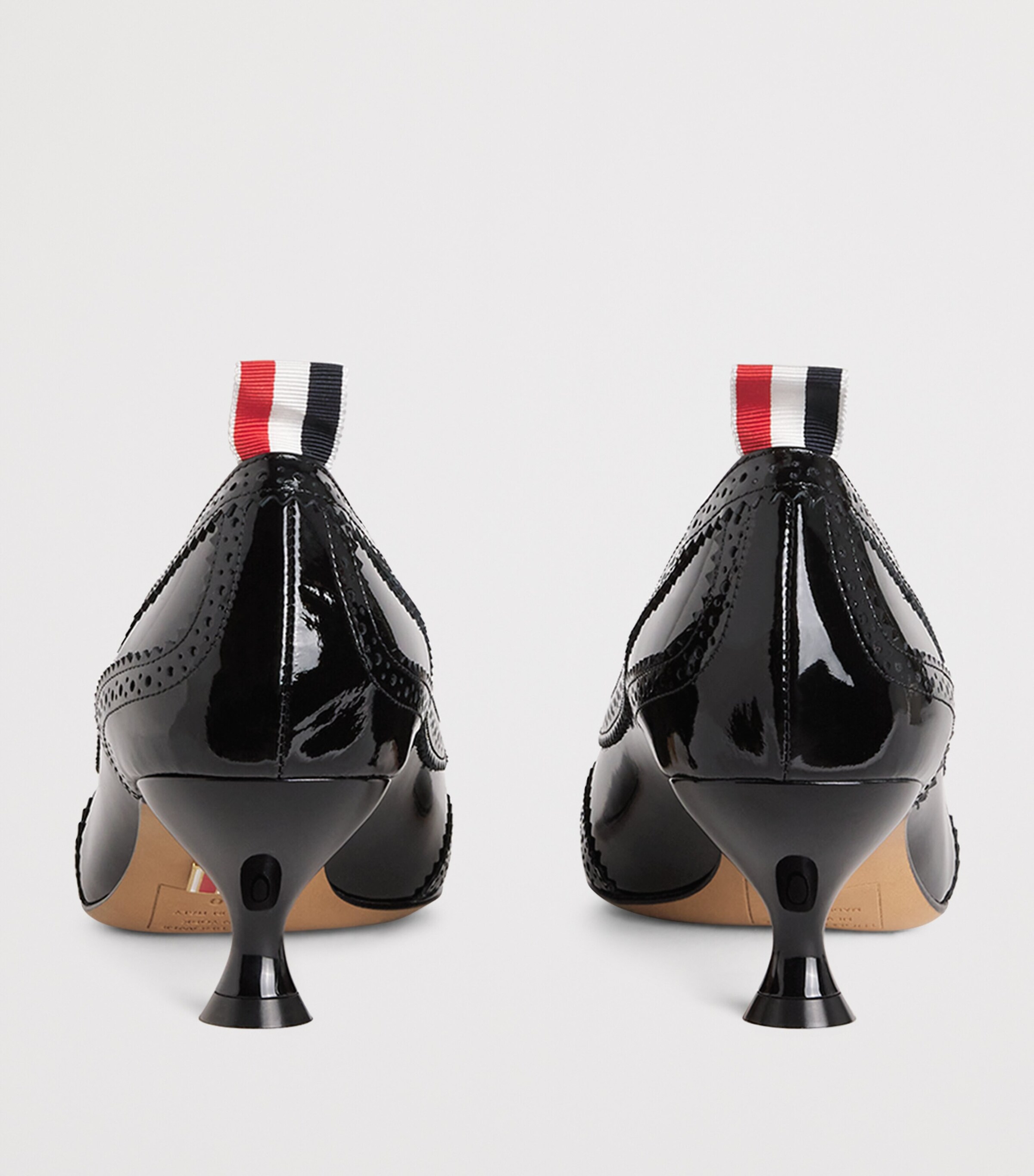 Patent Leather Wingtip Pumps 50 BLACK Image 3