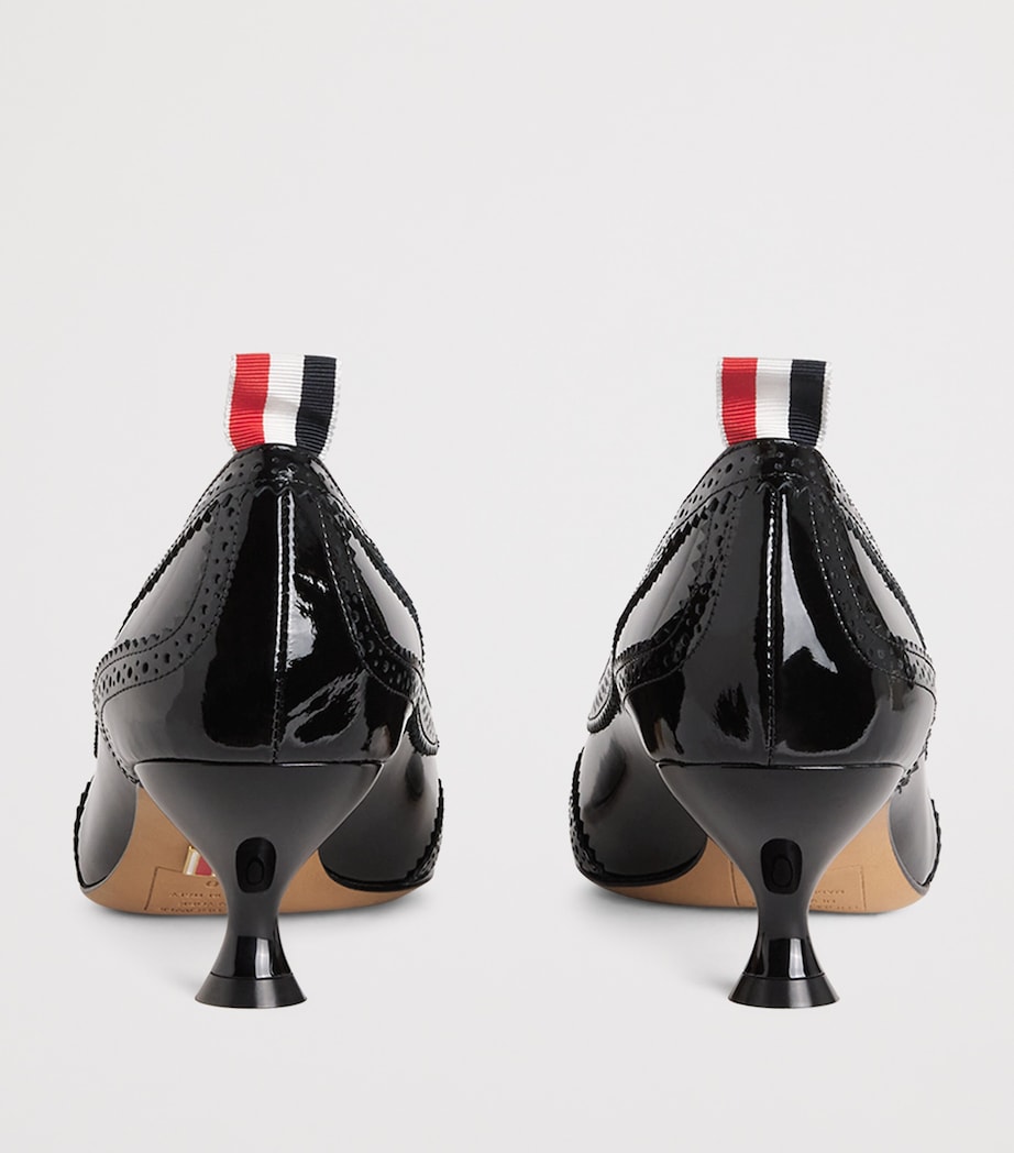 Patent Leather Wingtip Pumps 50 BLACK Image 3