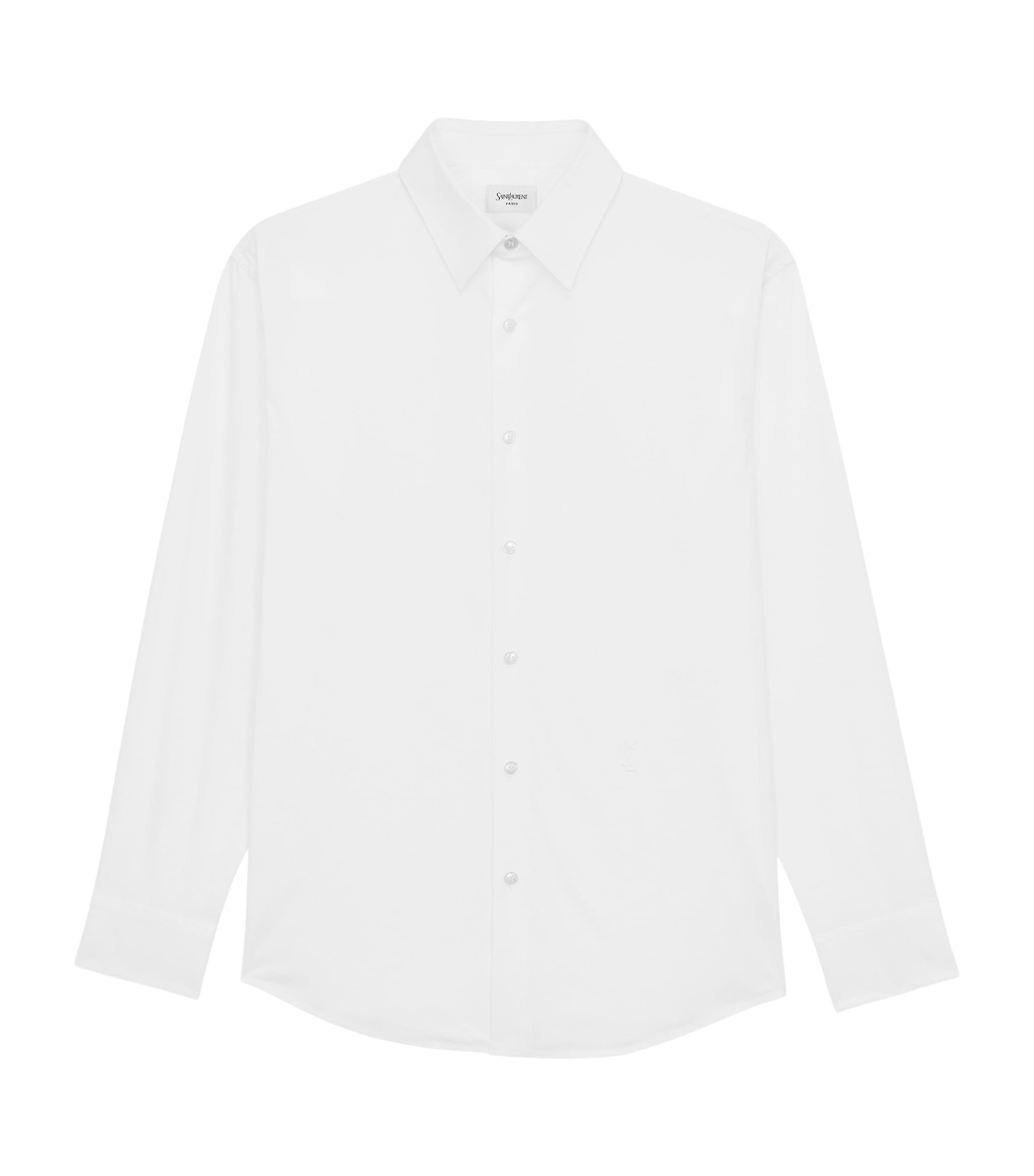 Saint Laurent Mens Stretch-Cotton Cassandre Shirt Image 1