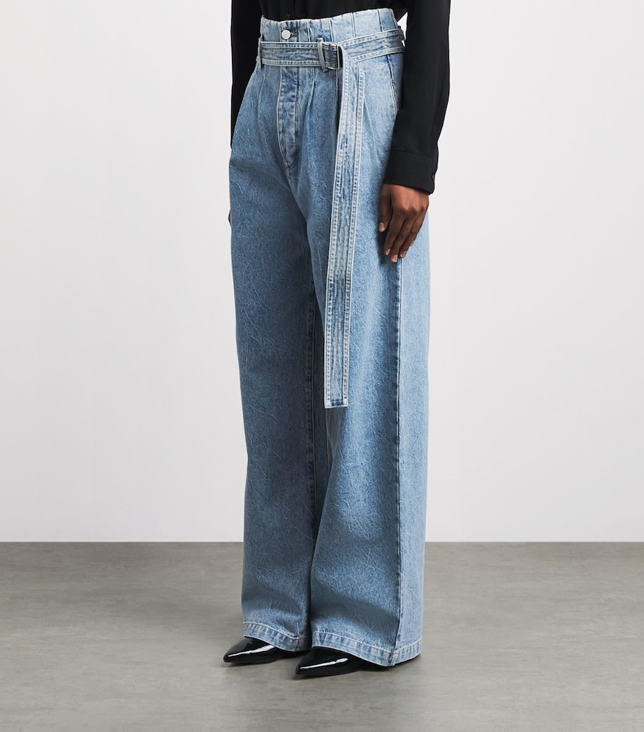 AGOLDE Womens x Maria McManus Corset Wide-Leg Jeans Ckind Image 4