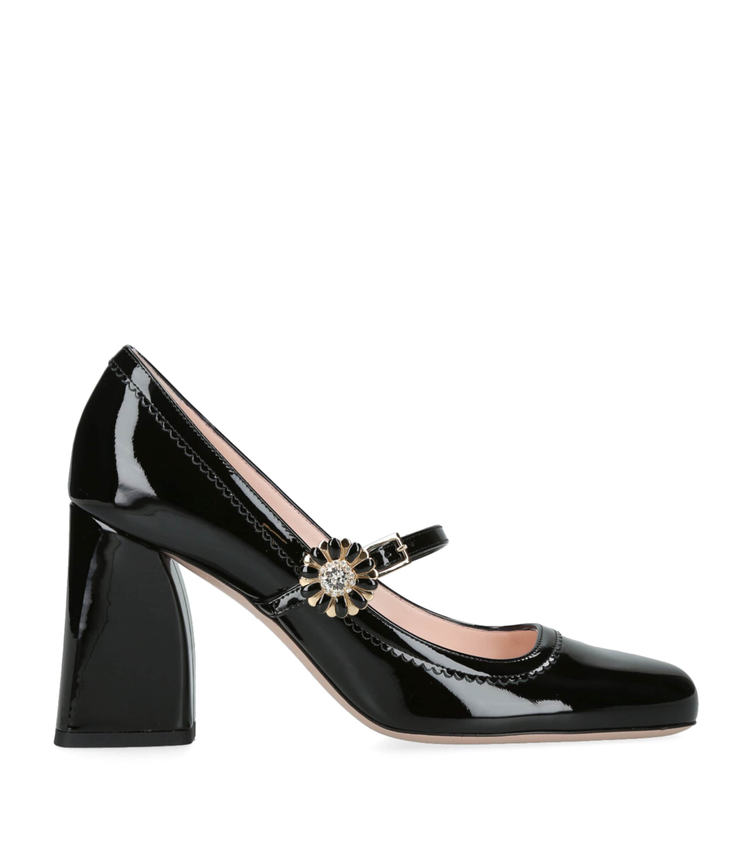 Roger Vivier Leather Tres Vivier Mary Jane Pumps 85 Black Image 1