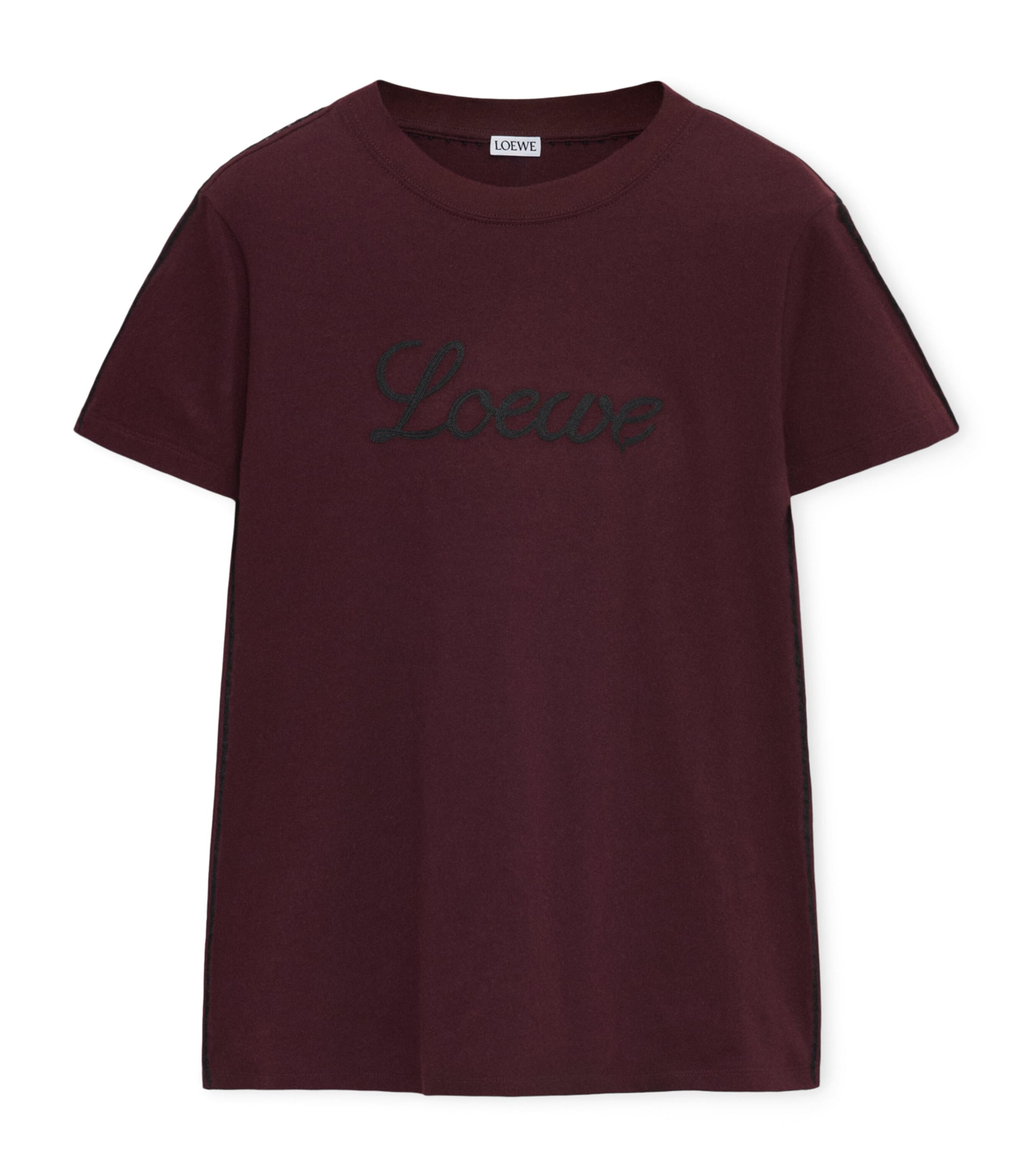 Stretch-Cotton Logo T-Shirt BURGUNDY Image 1