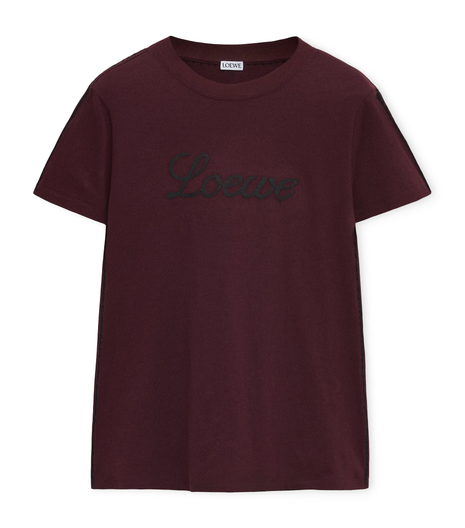 Stretch-Cotton Logo T-Shirt BURGUNDY Image 1