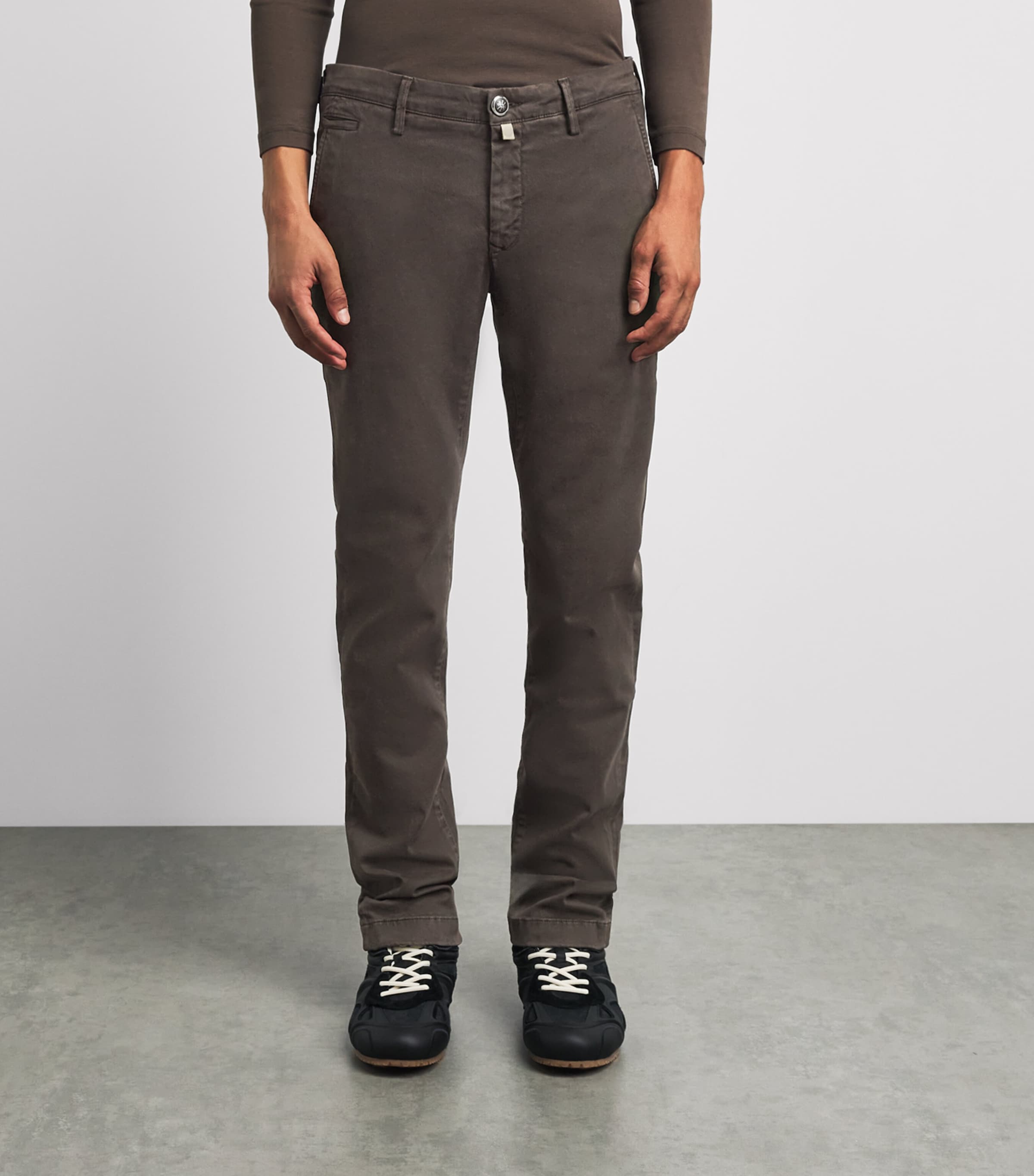 Jacob Cohën Mens Bobby Slim Chinos Brown Image 4