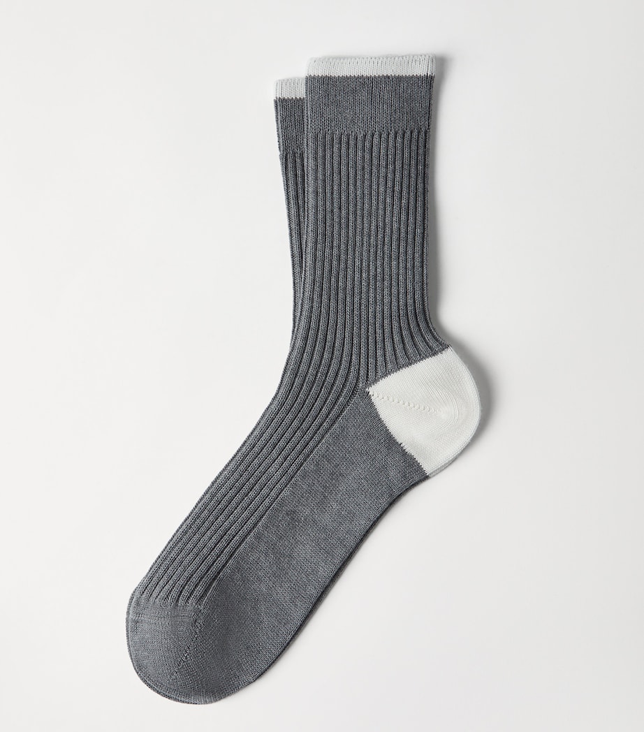 Cotton Ribbed Mid-Calf Socks CP157 Image 2