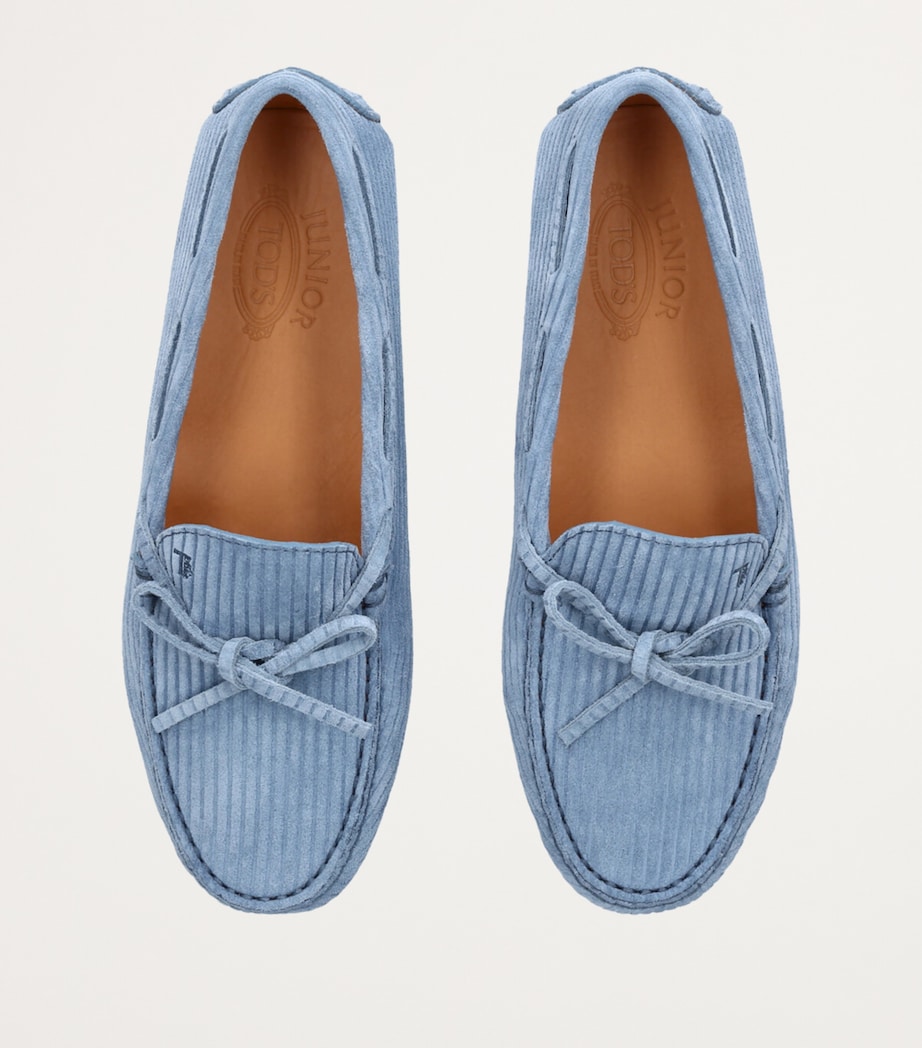 Suede Ribbed Gommini Loafers PALE BLUE Image 4