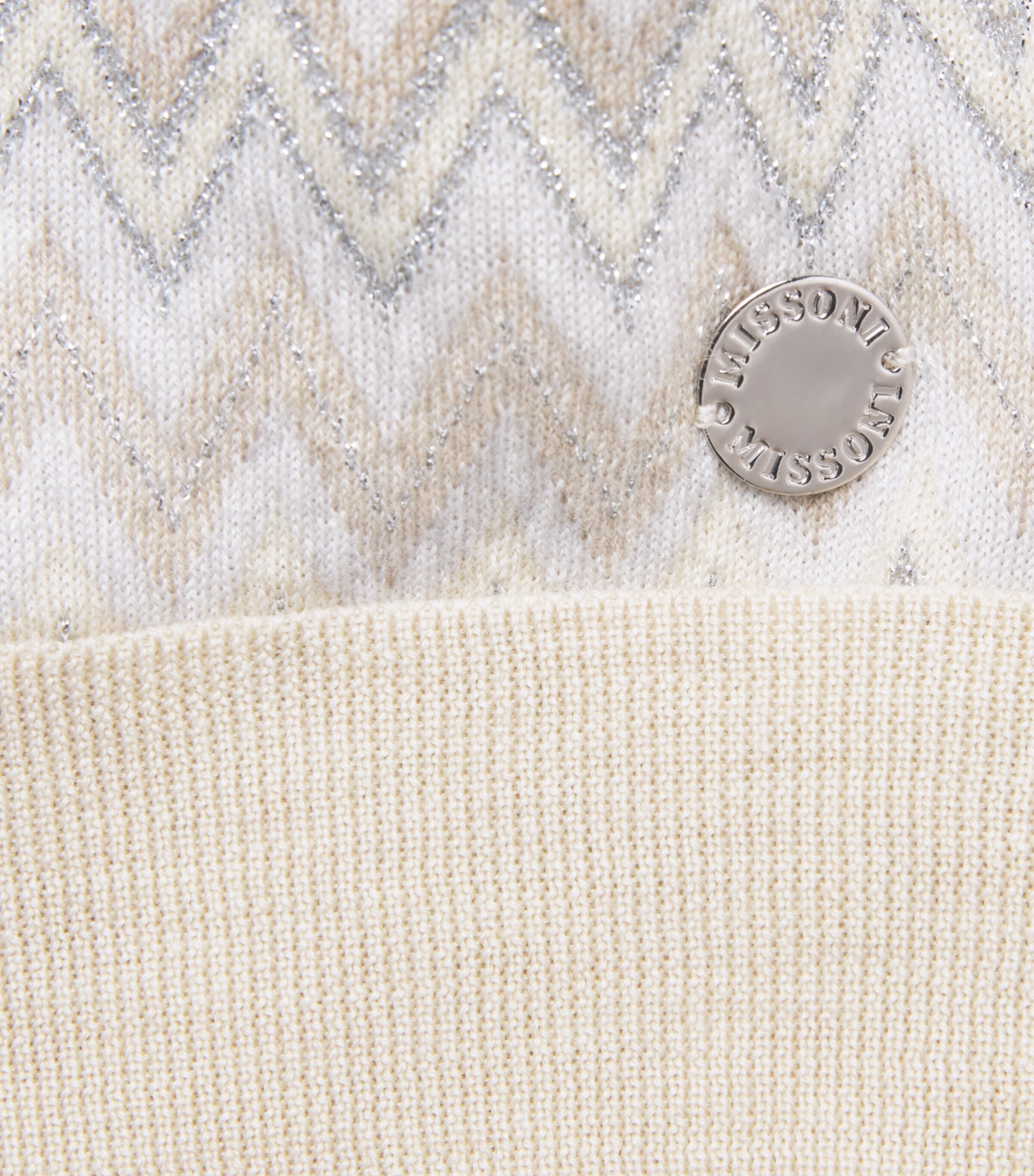 Missoni Kids Zigzag Scarf Beige.ch.mel/argento Image 3